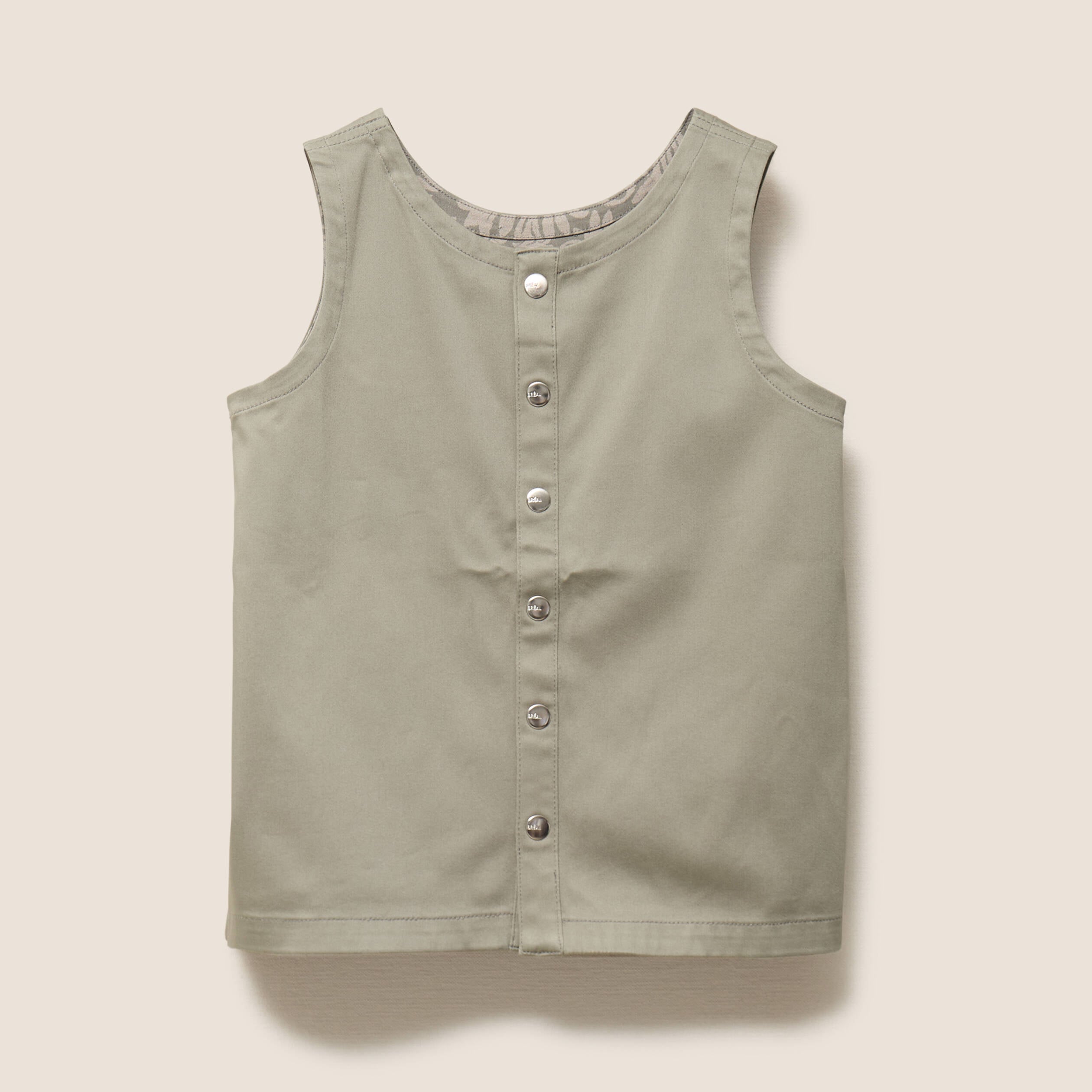 T-shirt r&eacute;versible sans manches gris femme