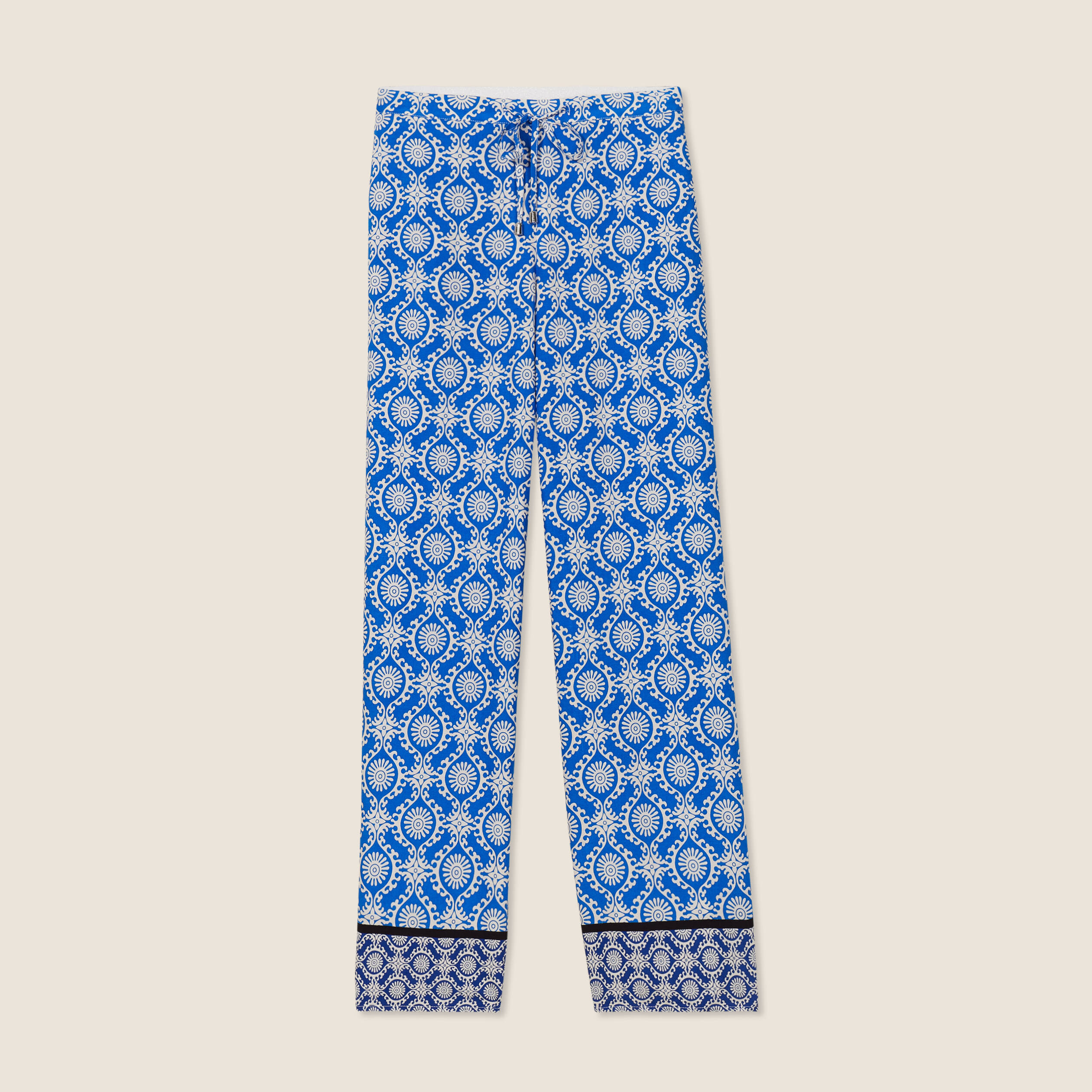 Pantalon flou bleu femme