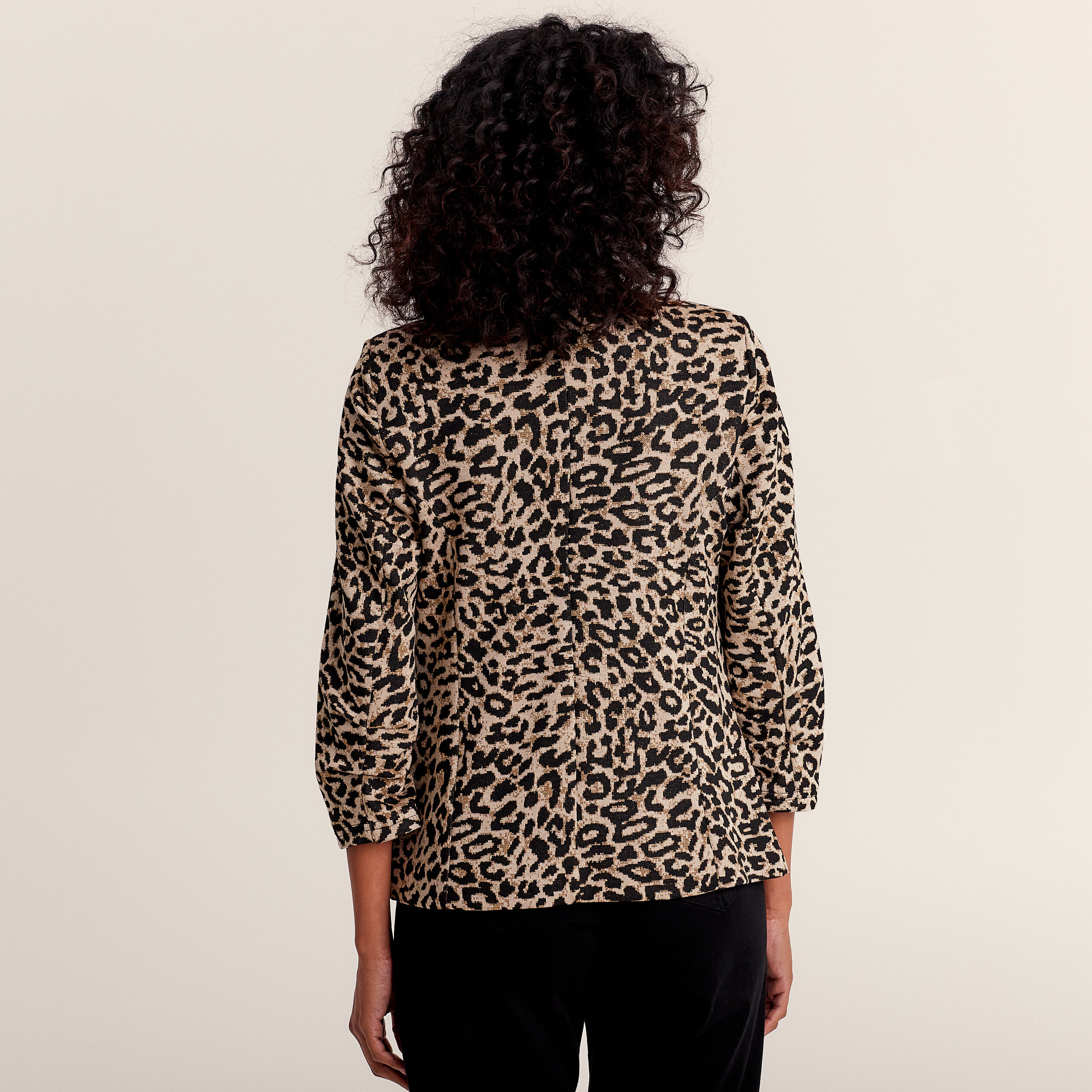 Veste esprit tailleur ajustée noir femme