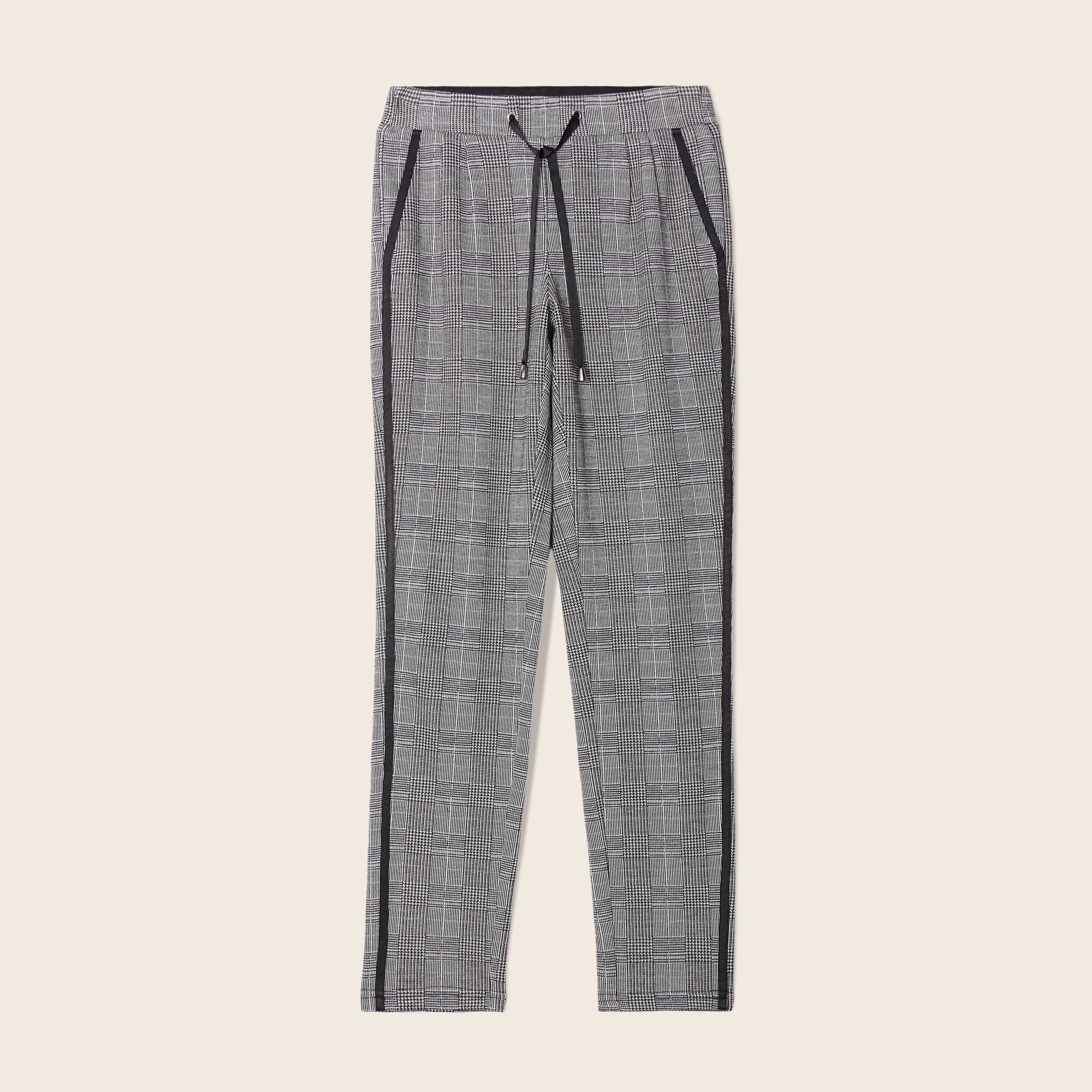 Pantalon flou à coulisse gris femme