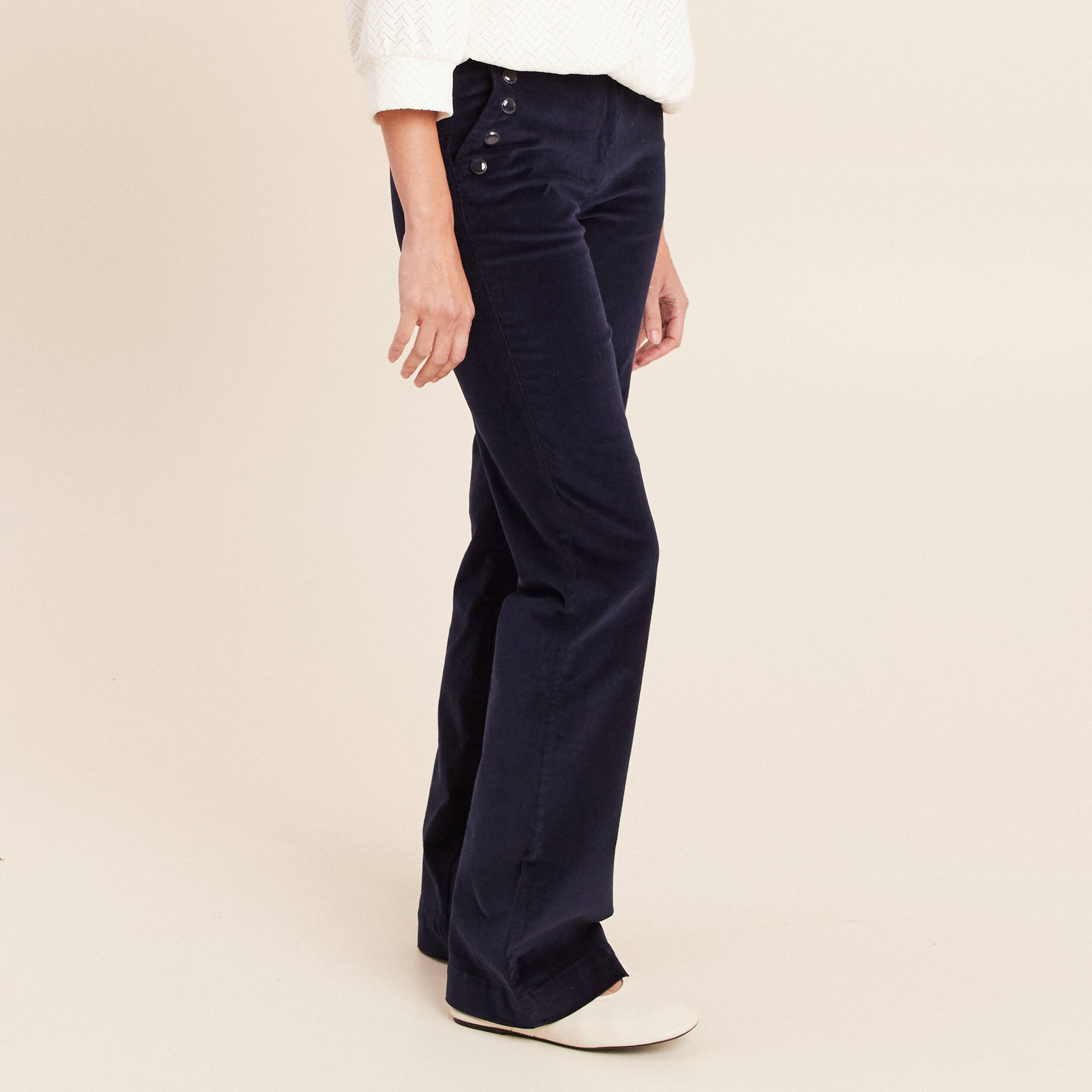 Pantalon Femme En Cuir Prune Stouls - Taille Haute, Coupe Bootcut Stretch, Taille L, Neuf Avec étiquettes