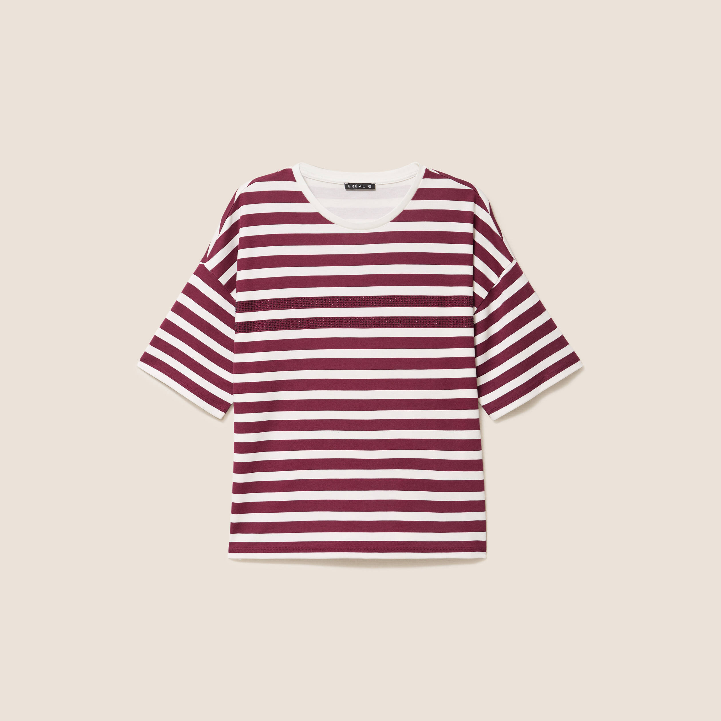 t shirt col rond bordeaux femme T-shirt col rond bordeaux femme
