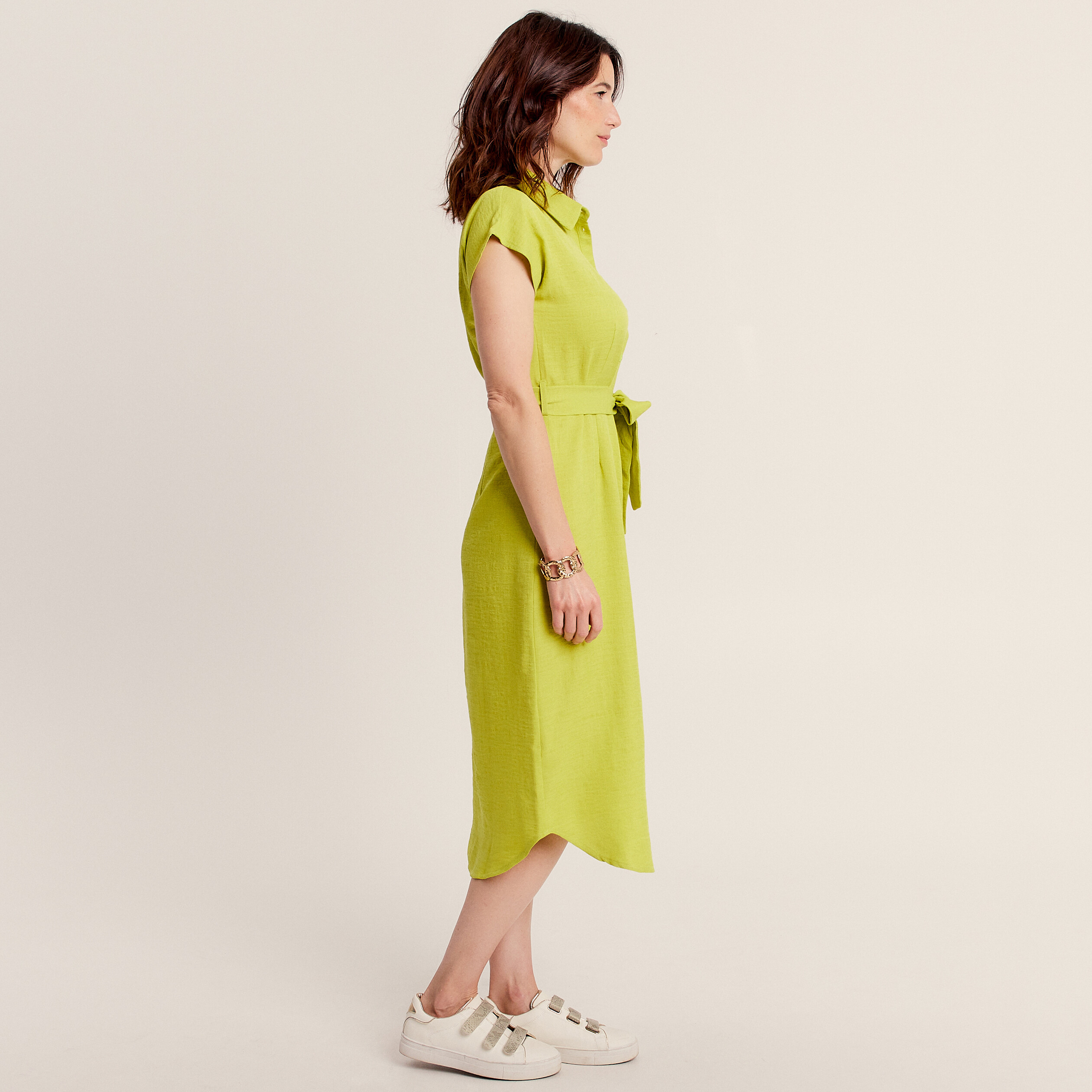 Robe sales chemise jaune