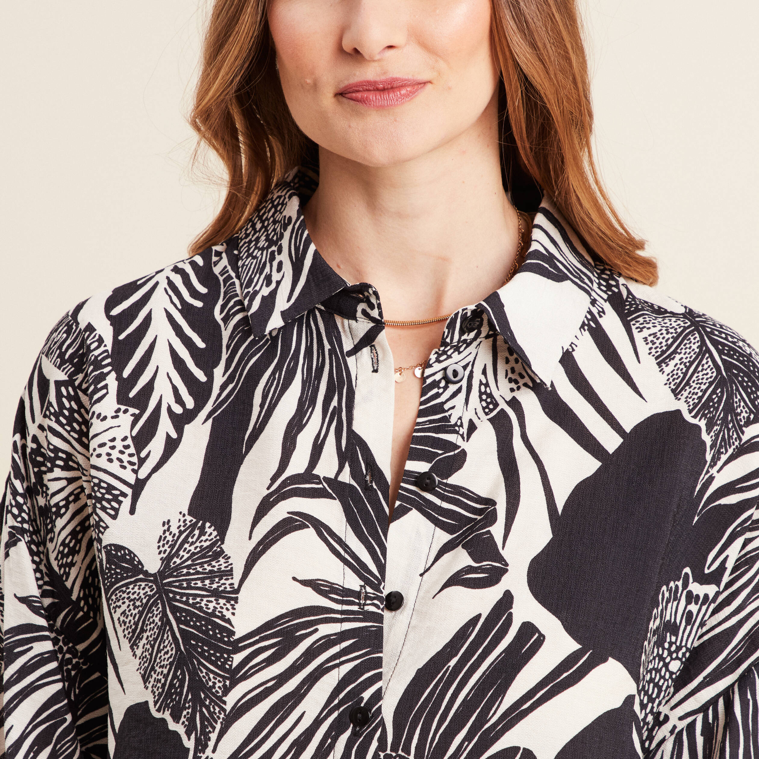 Chemise manches longues blanc femme