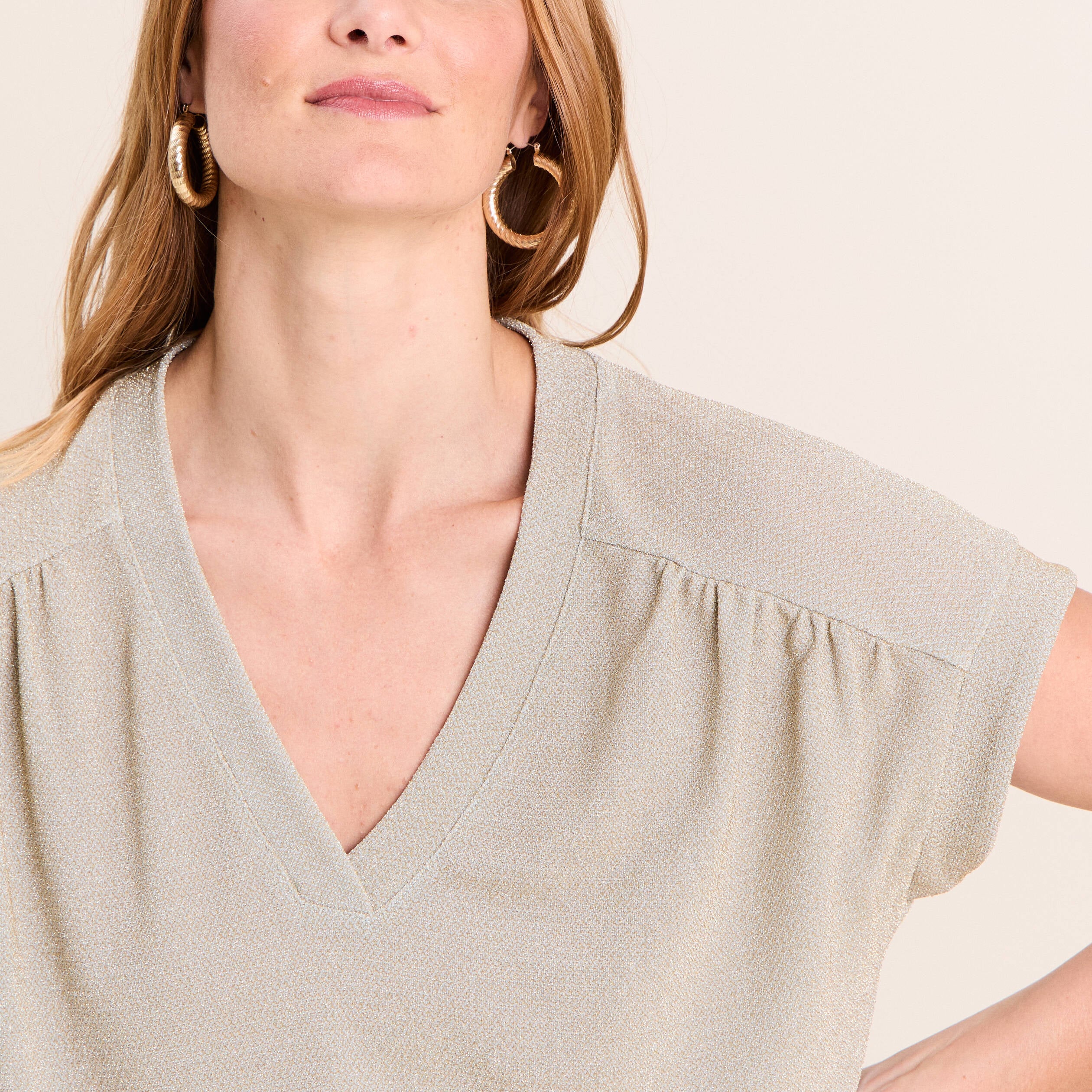 T-shirt manches courtes vert clair femme