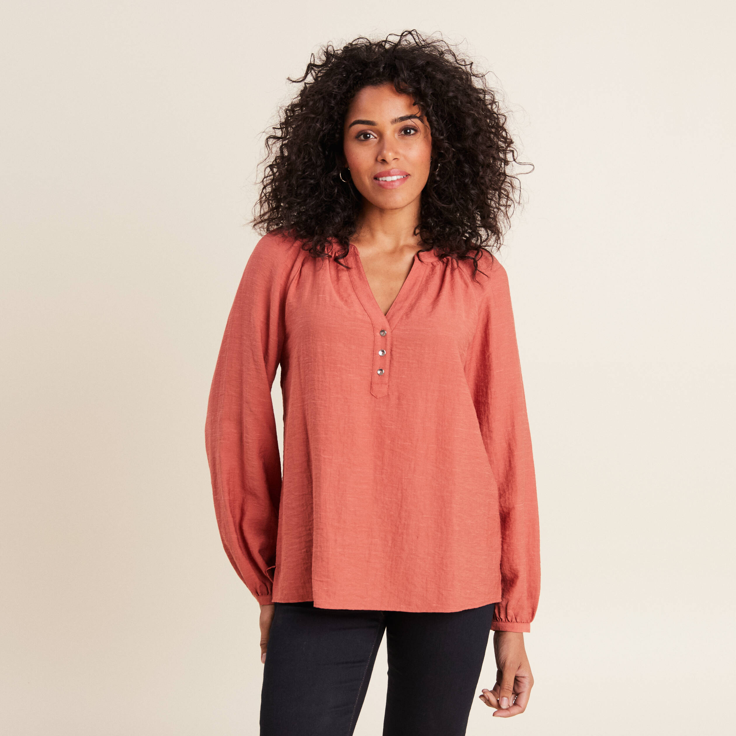 blouse manches longues vieux rose femme Blouse manches longues vieux rose femme