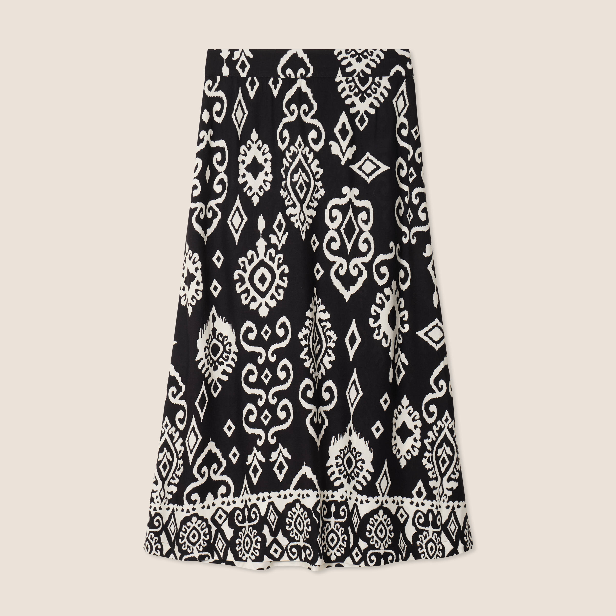 Jupe fluide taille standard noir femme