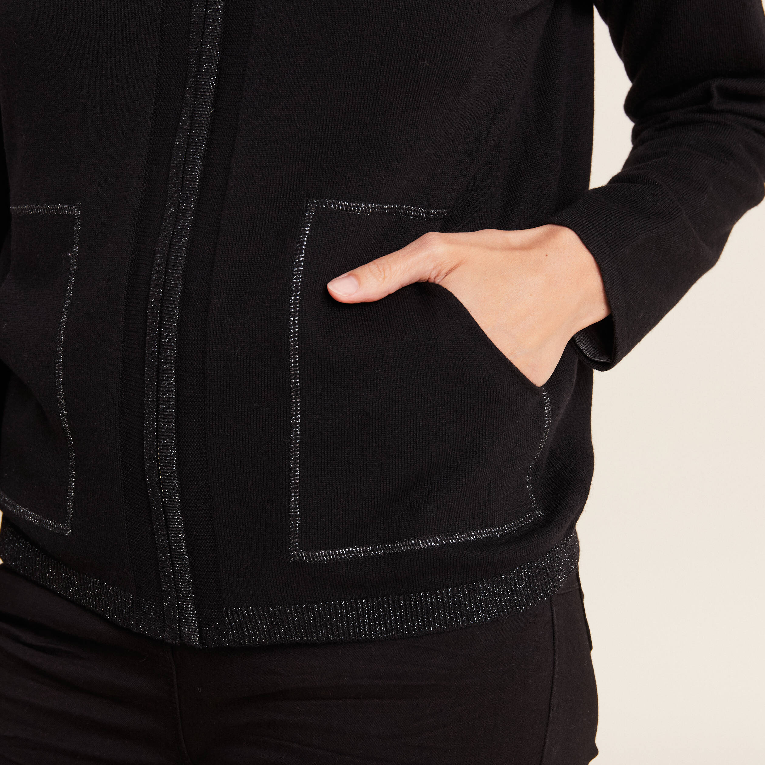 Gilet Noir Femme Kanabeach Nuku Taille 38 - Neuf Avec étiquette, Idéal Automne-hiver