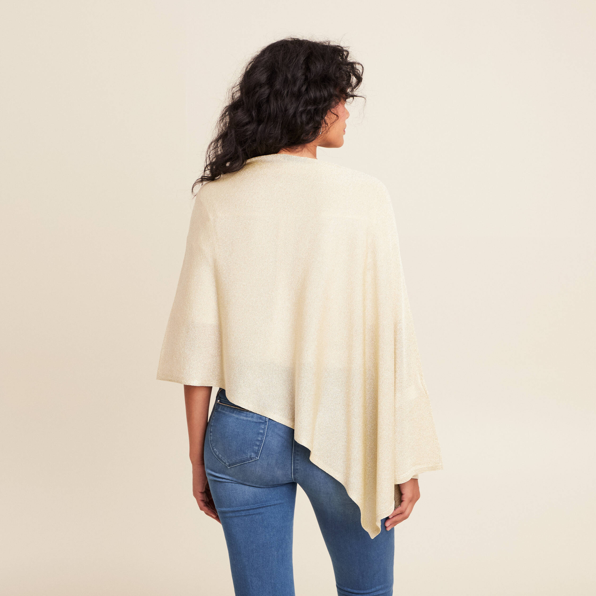 poncho couleur or femme Poncho couleur or femme