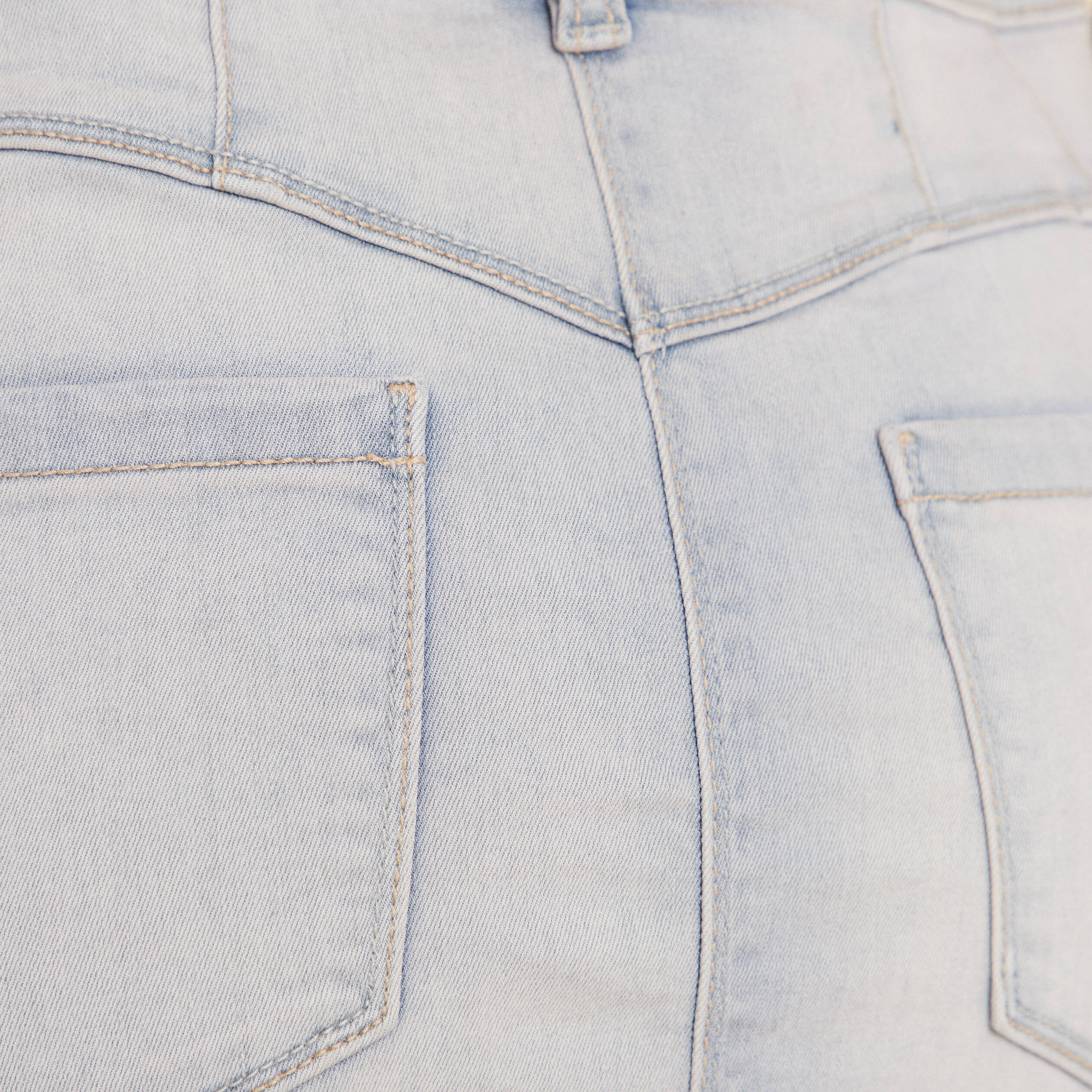 Jupe ajustée en jean denim double stone femme