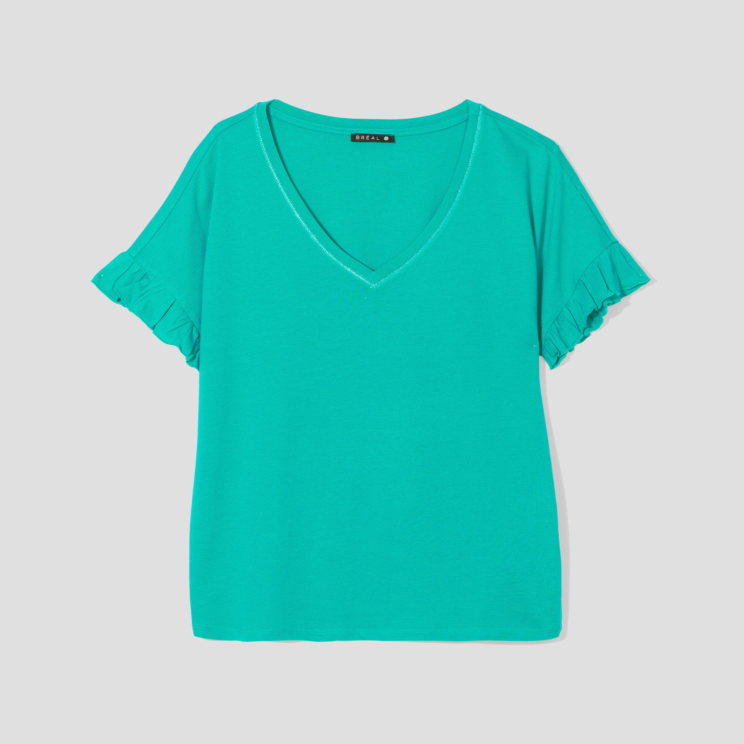 T-shirt manches courtes vert femme