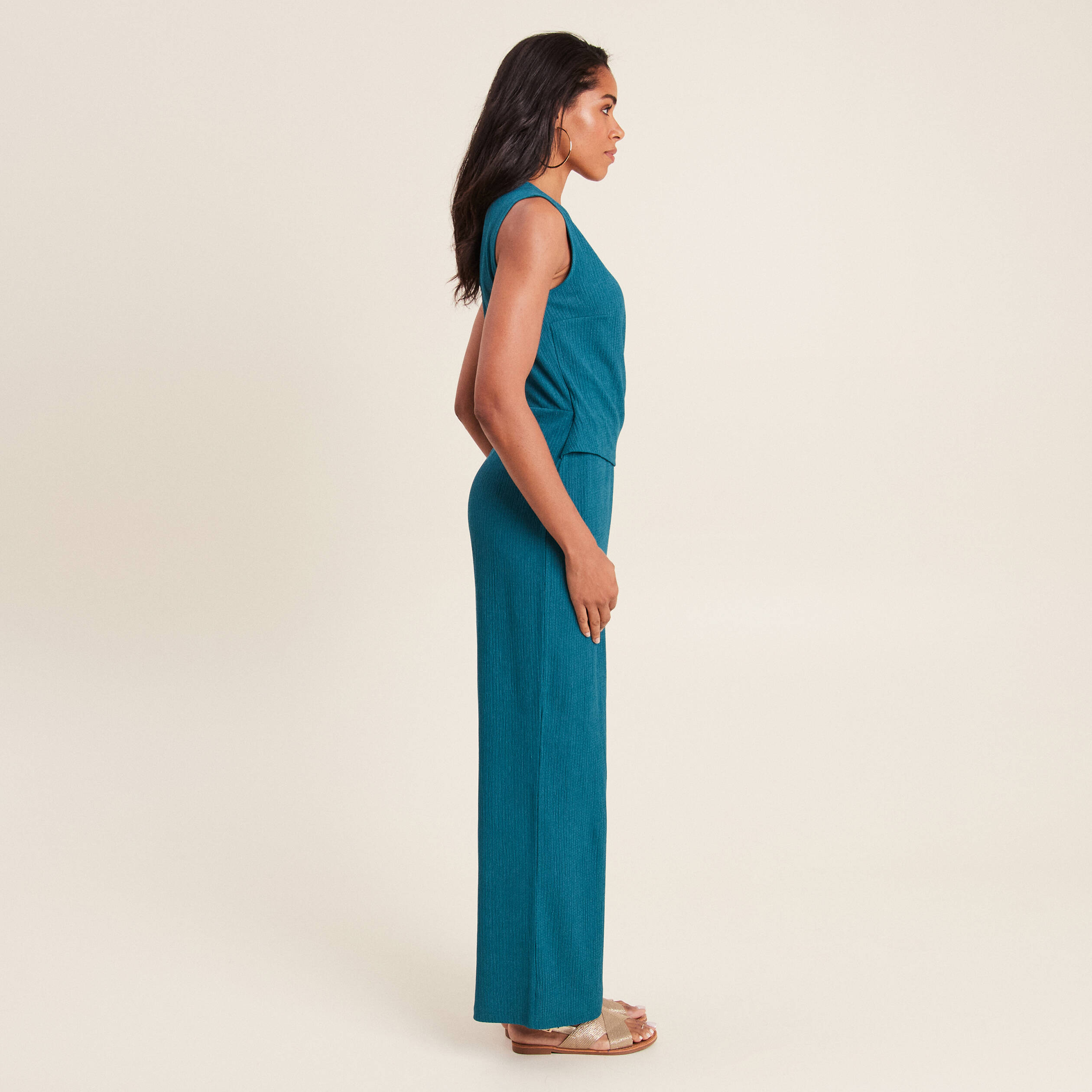 Combinaison pantalon vert femme