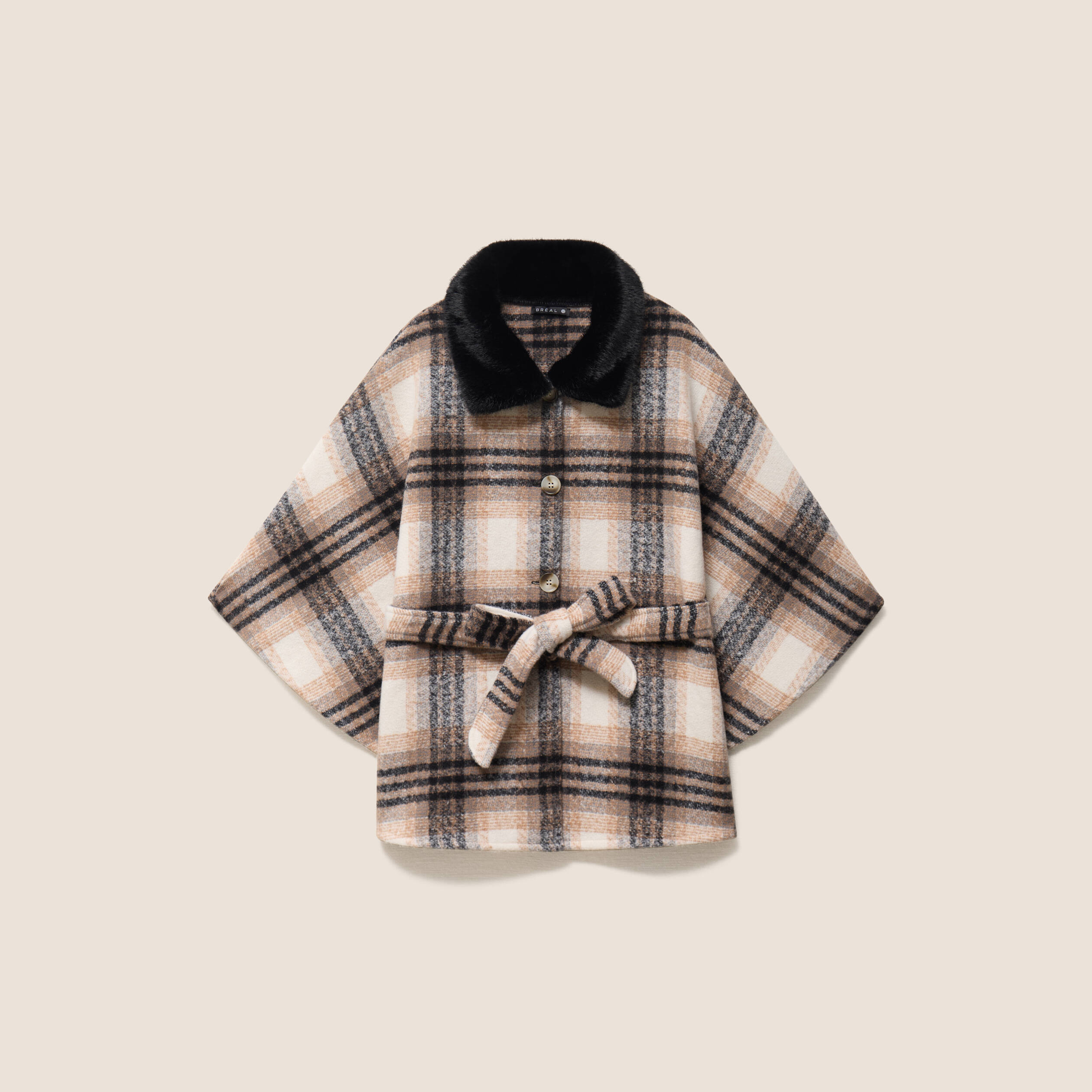 Poncho bordeaux femme