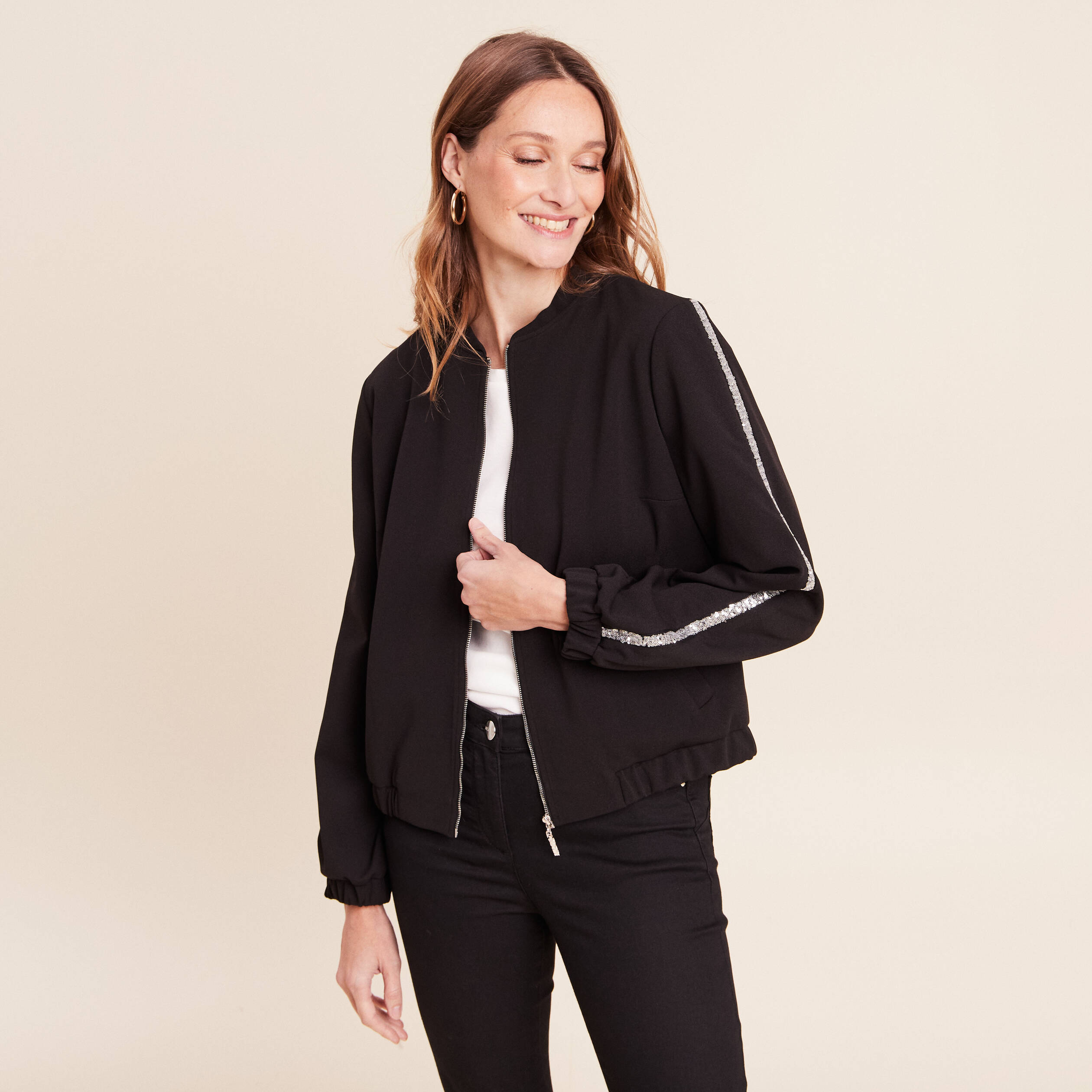 Veste Paillettes Femme - Blazer Scintillant Manches Longues | Pour Soirée, Fête, Club, Cocktail | Tissu Doux, Doublure Intégrale - 9