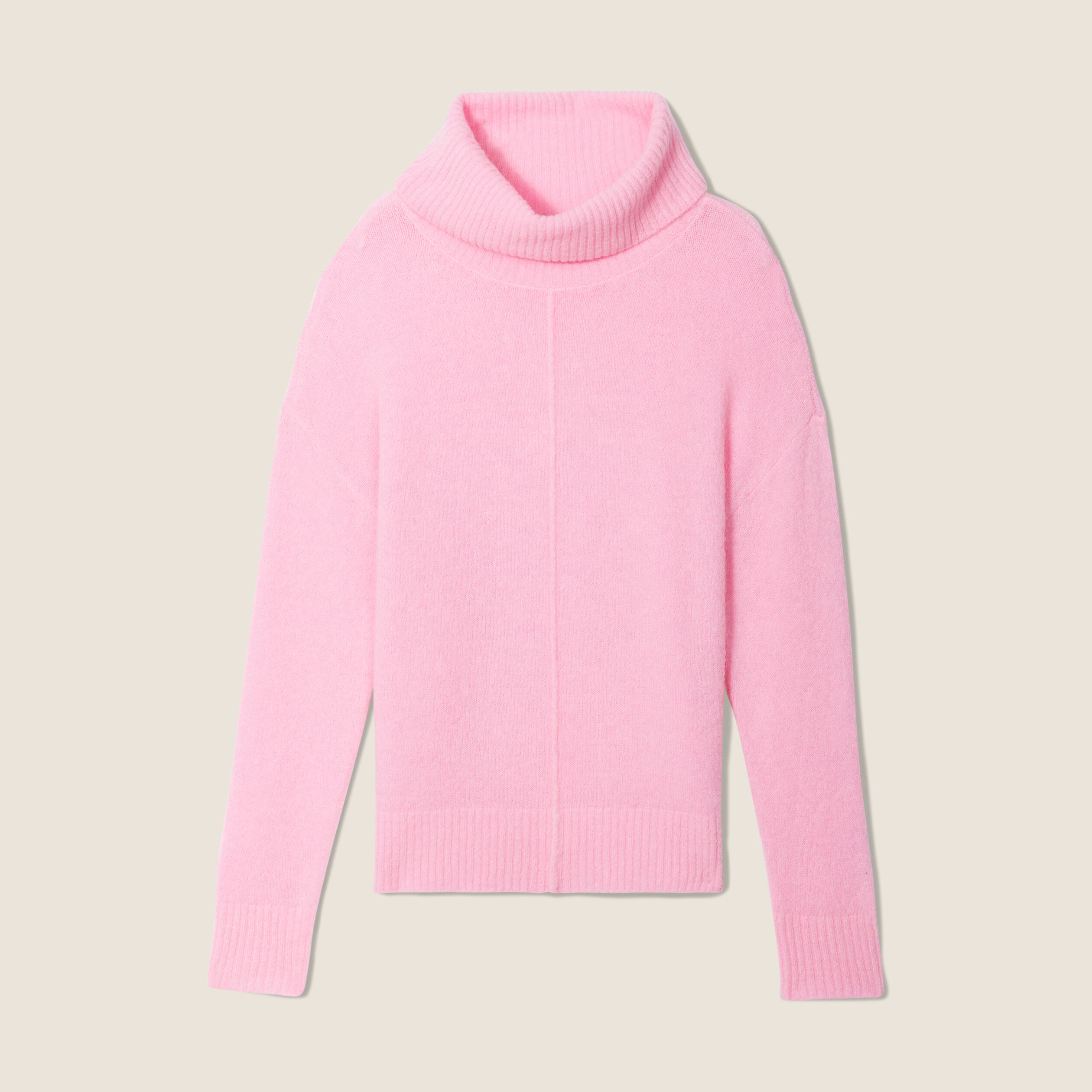 Pull manches longues rose vif femme