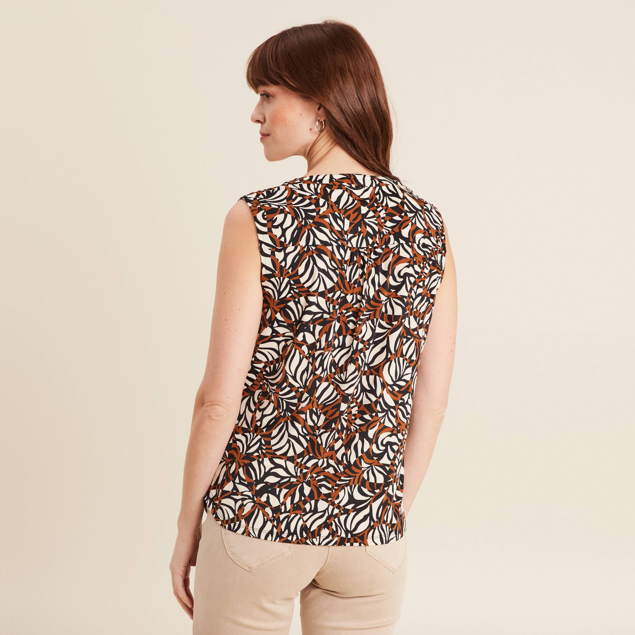 Débardeur sans manches marron femme