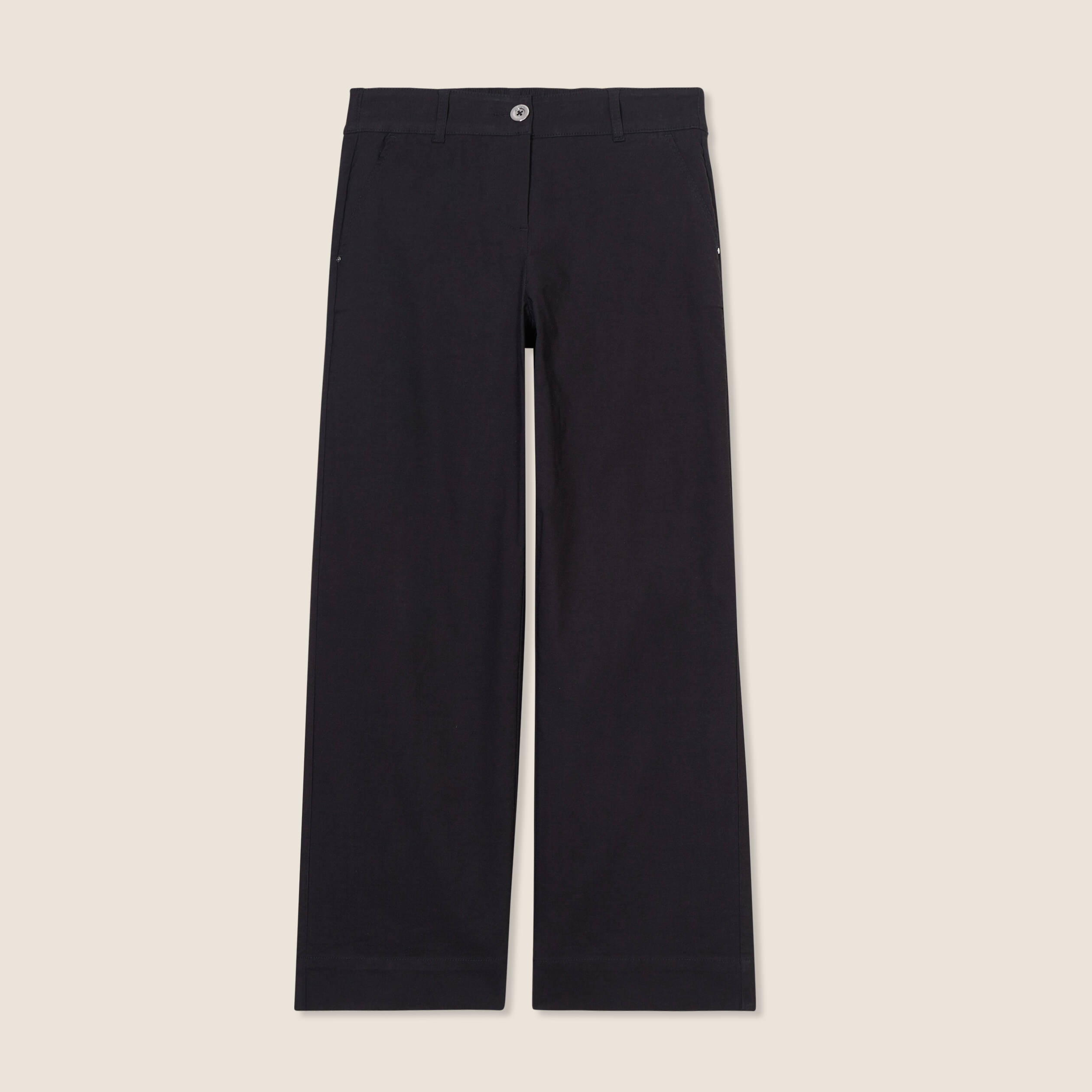 Pantalon large 7/8ème noir femme