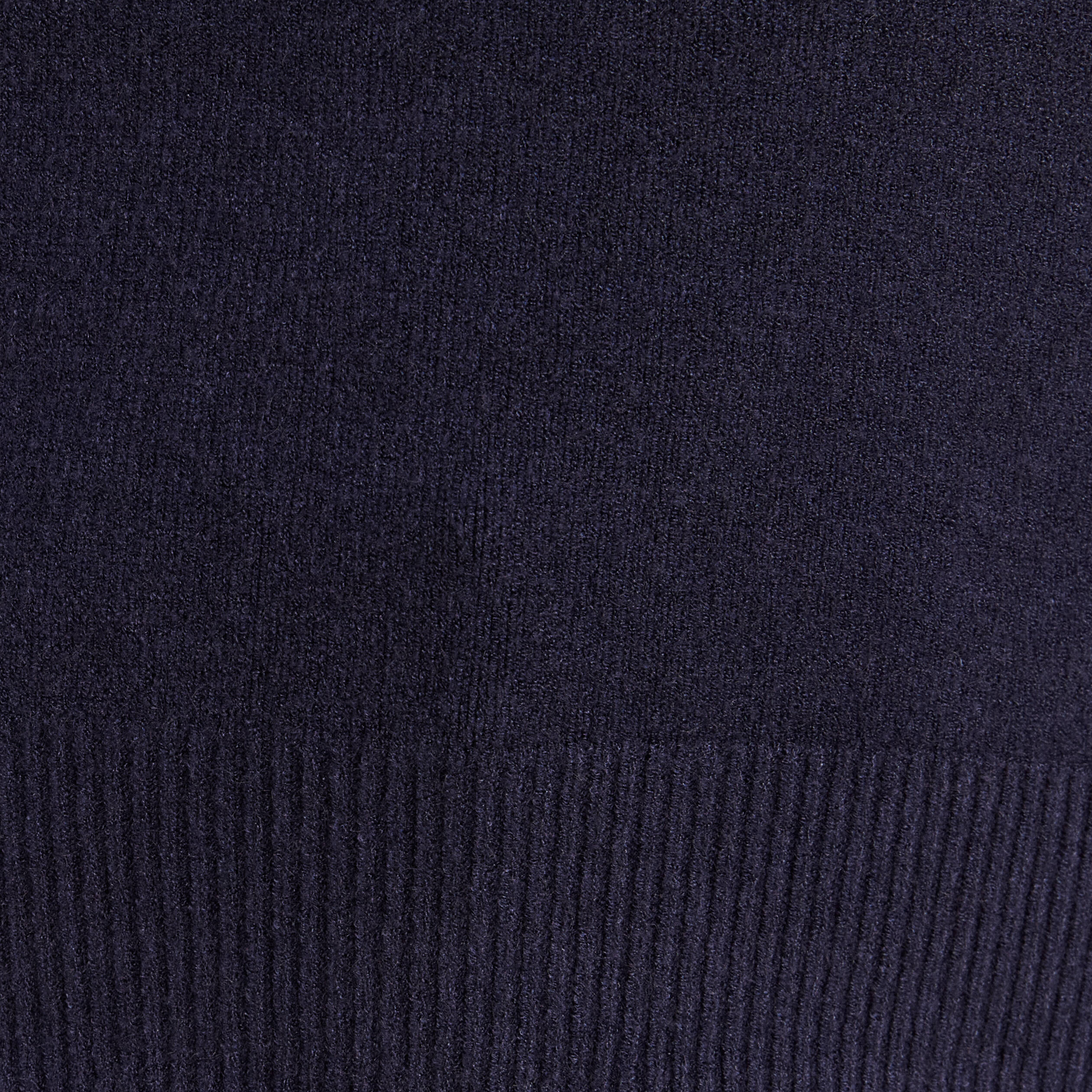 Pull droit col rond manches 3/4 bleu marine femme