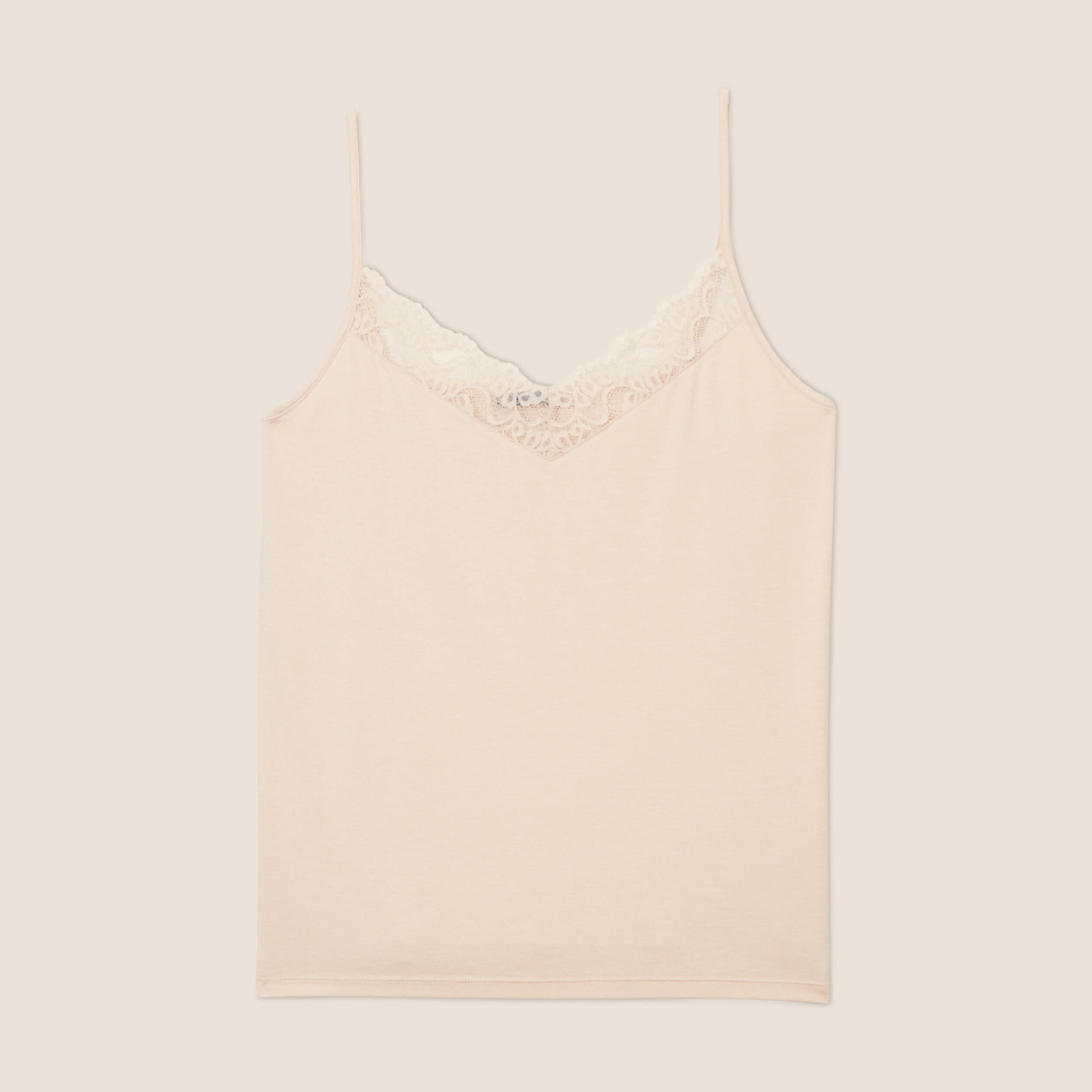 debardeur thermo douceur bretelles fines beige femme Débardeur thermo-douceur bretelles fines beige femme