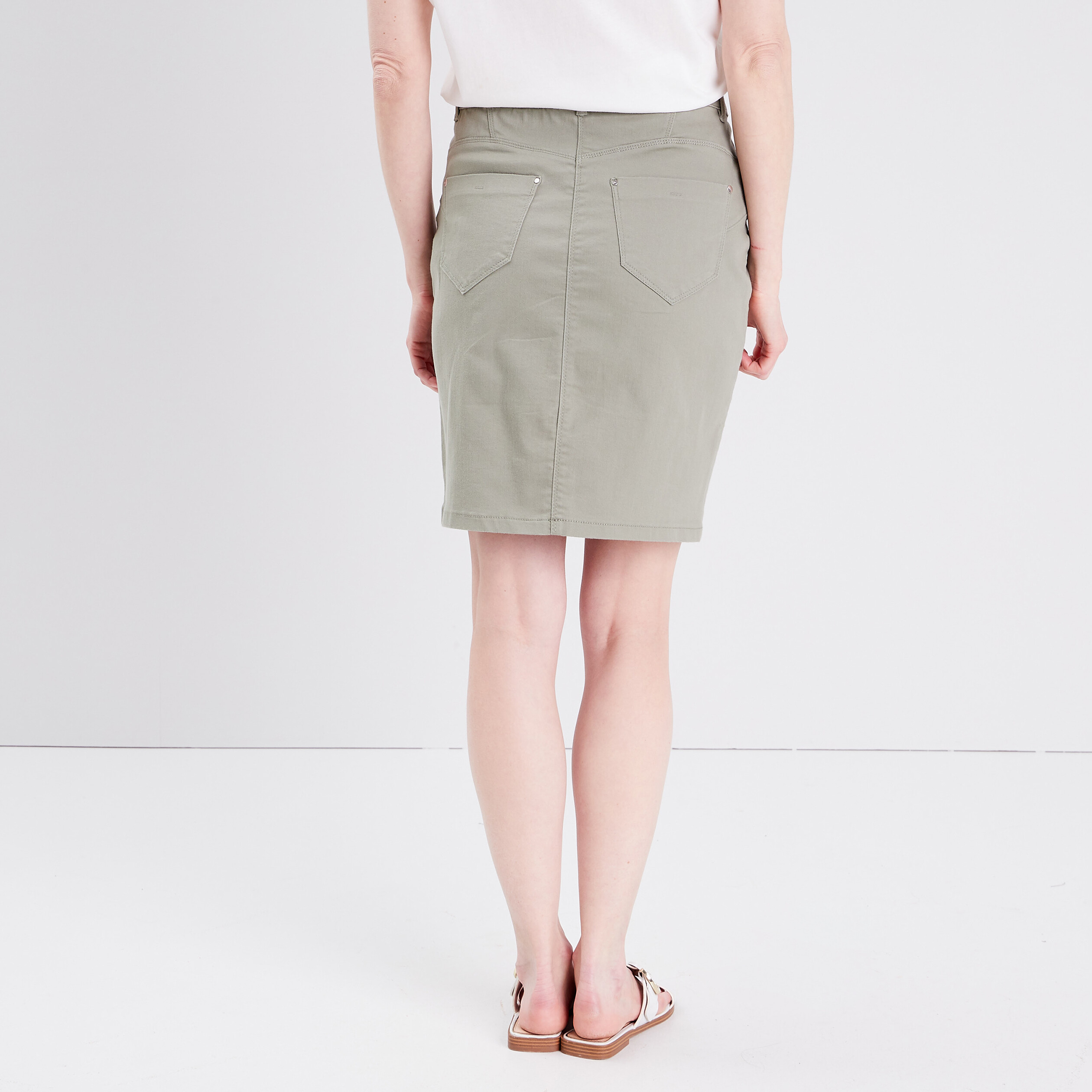Jupe droite vert clair femme
