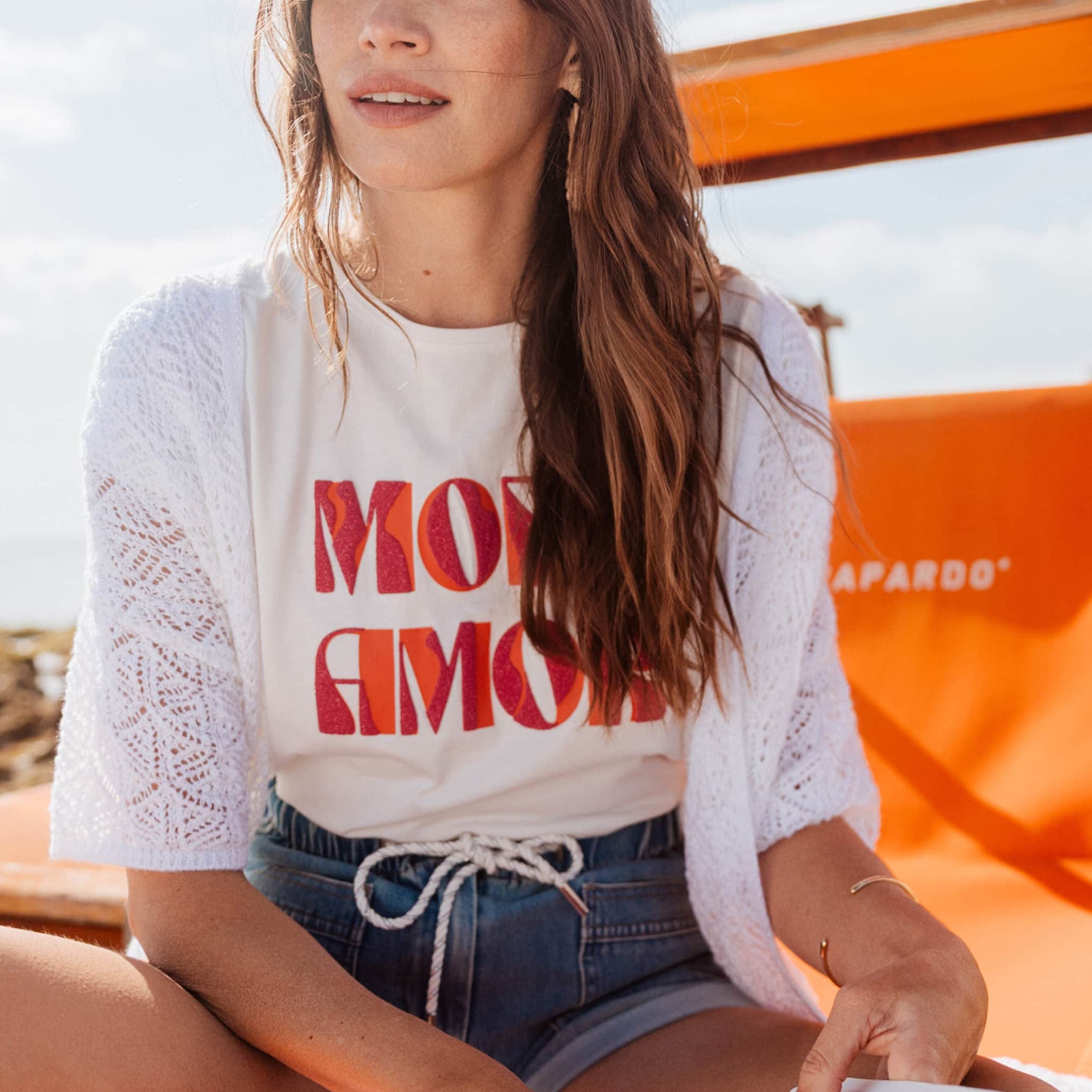 t shirt manches courtes ecru femme T-shirt manches courtes ecru femme