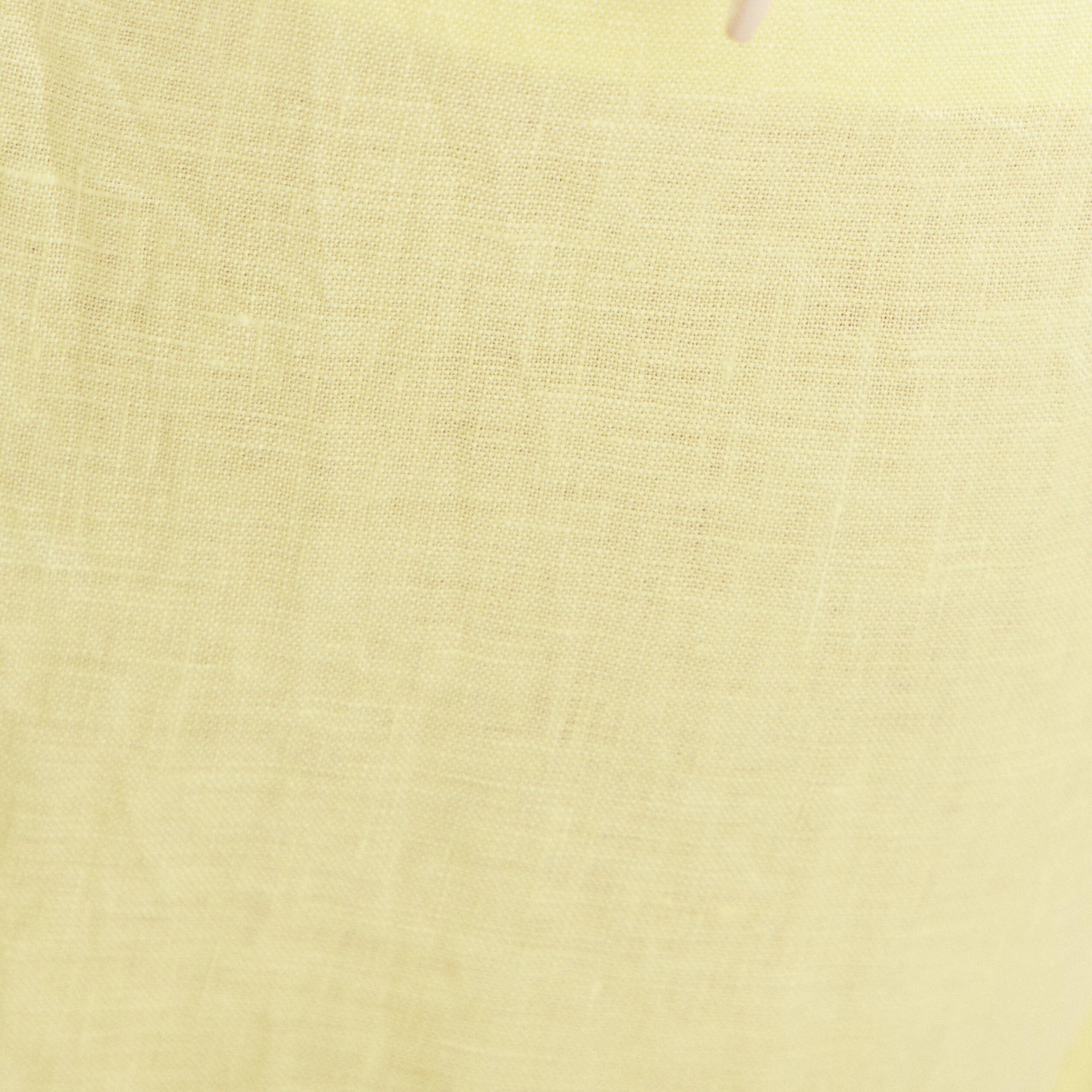 Pantalon coupe chino en lin ceintur&eacute; jaune clair femme