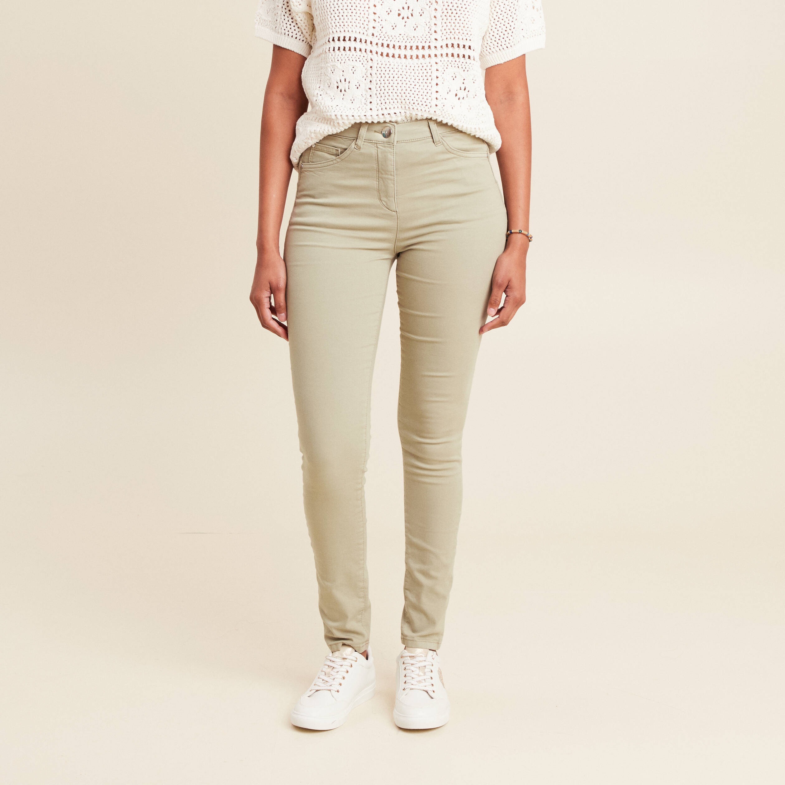 Pantalon magique Le L&eacute;ger coupe ajust&eacute;e vert clair femme