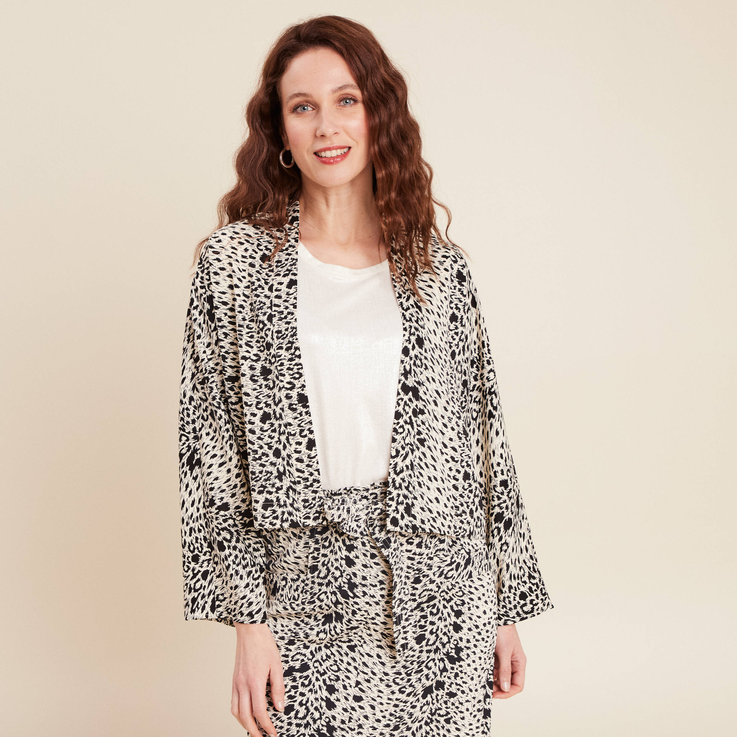 veste esprit kimono ivoire femme Veste esprit kimono ivoire femme
