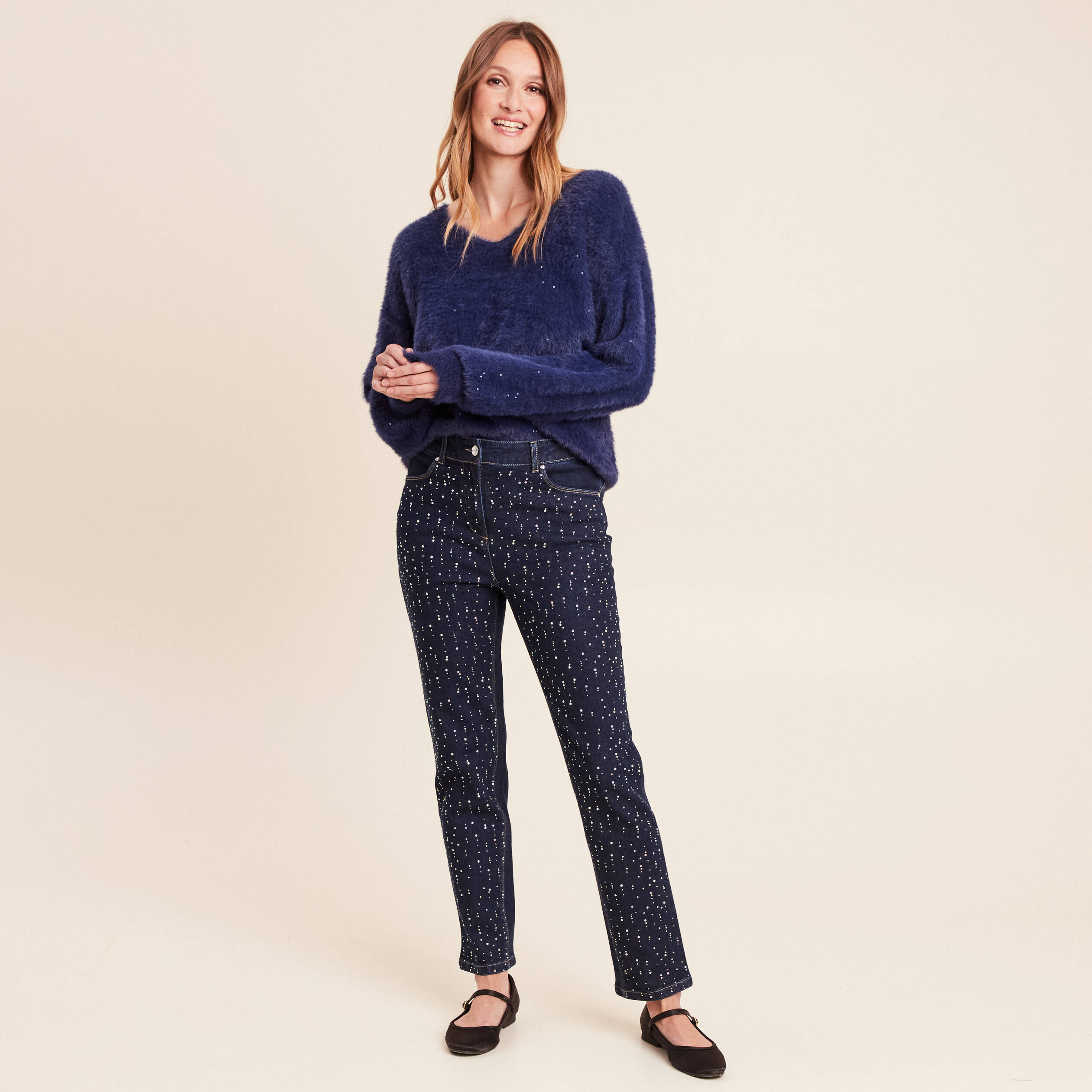 Pull Femme Col V Seven For All Mankind - Taille L - Gris - 60% Coton 40% Cachemire - Occasion