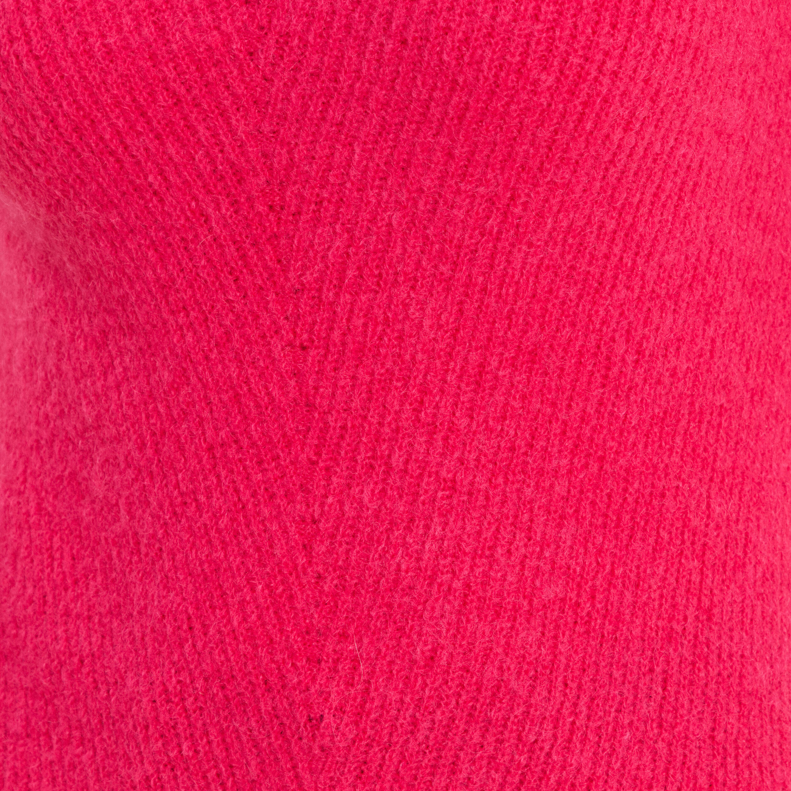 Pull col v rose femme