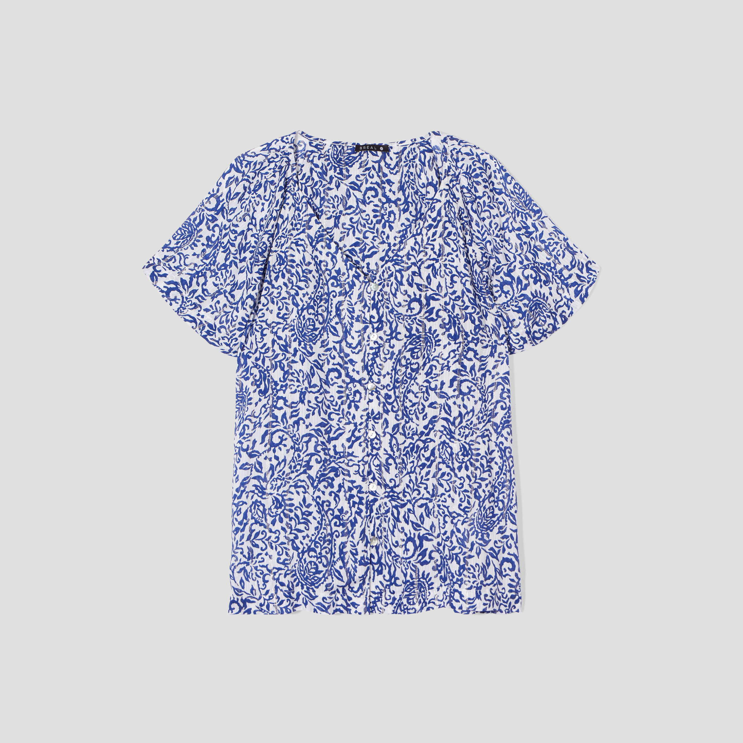 Blouse manches courtes blanc femme