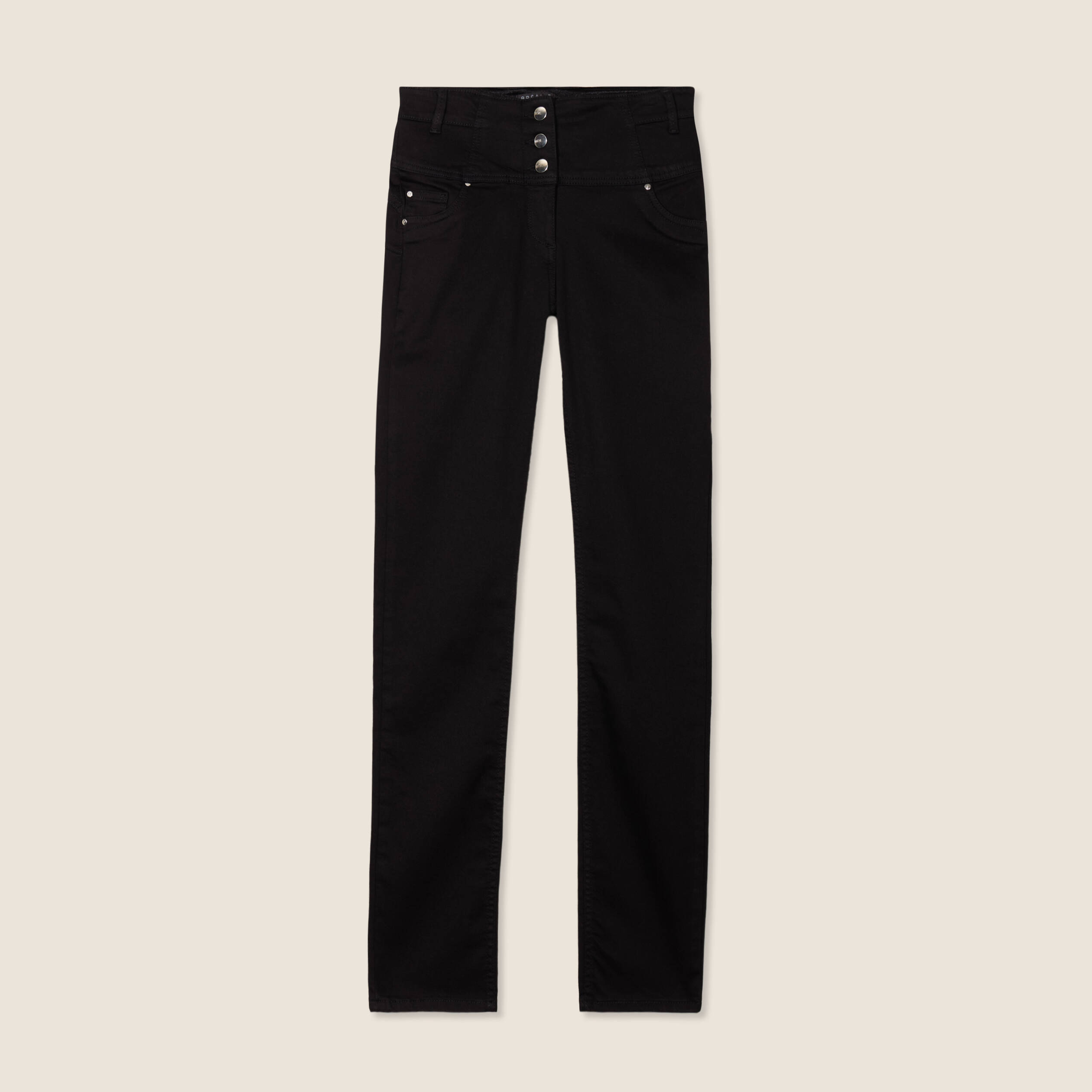 Pantalon magique Le Gainant ajust&eacute; denim noir femme
