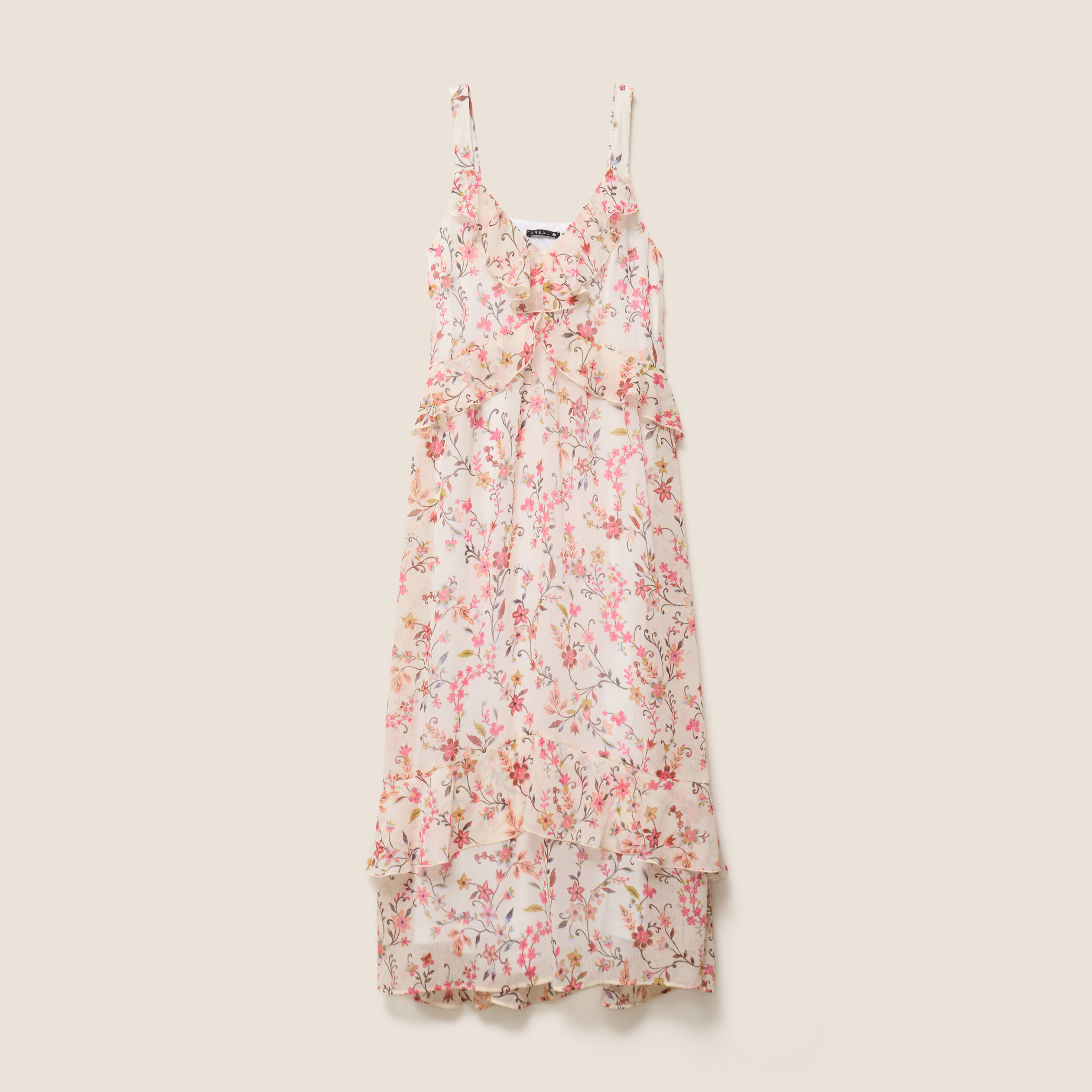Robe &eacute;vas&eacute;e fluide multicolore femme
