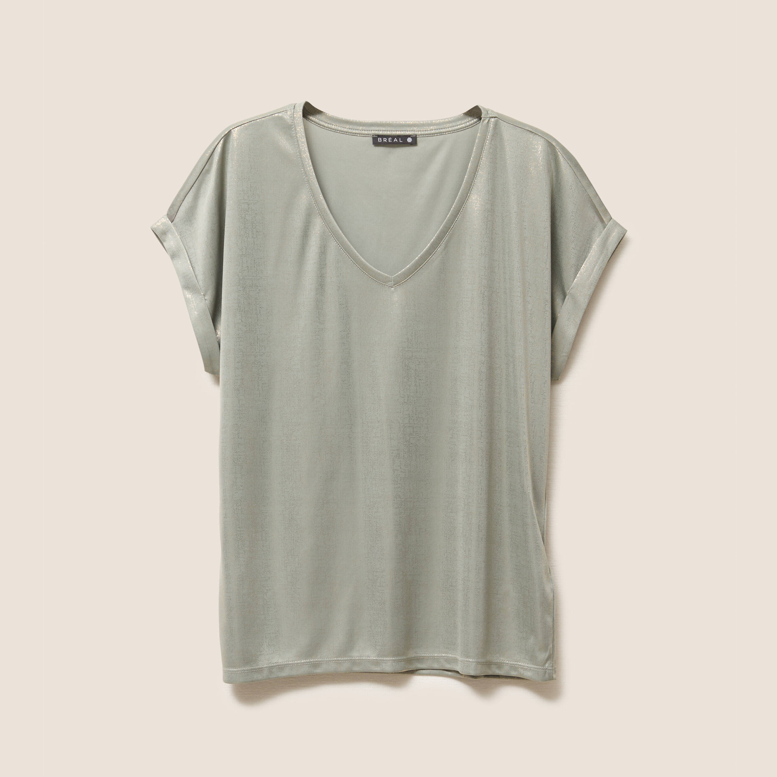 t shirt manches courtes vert clair femme T-shirt manches courtes vert clair femme