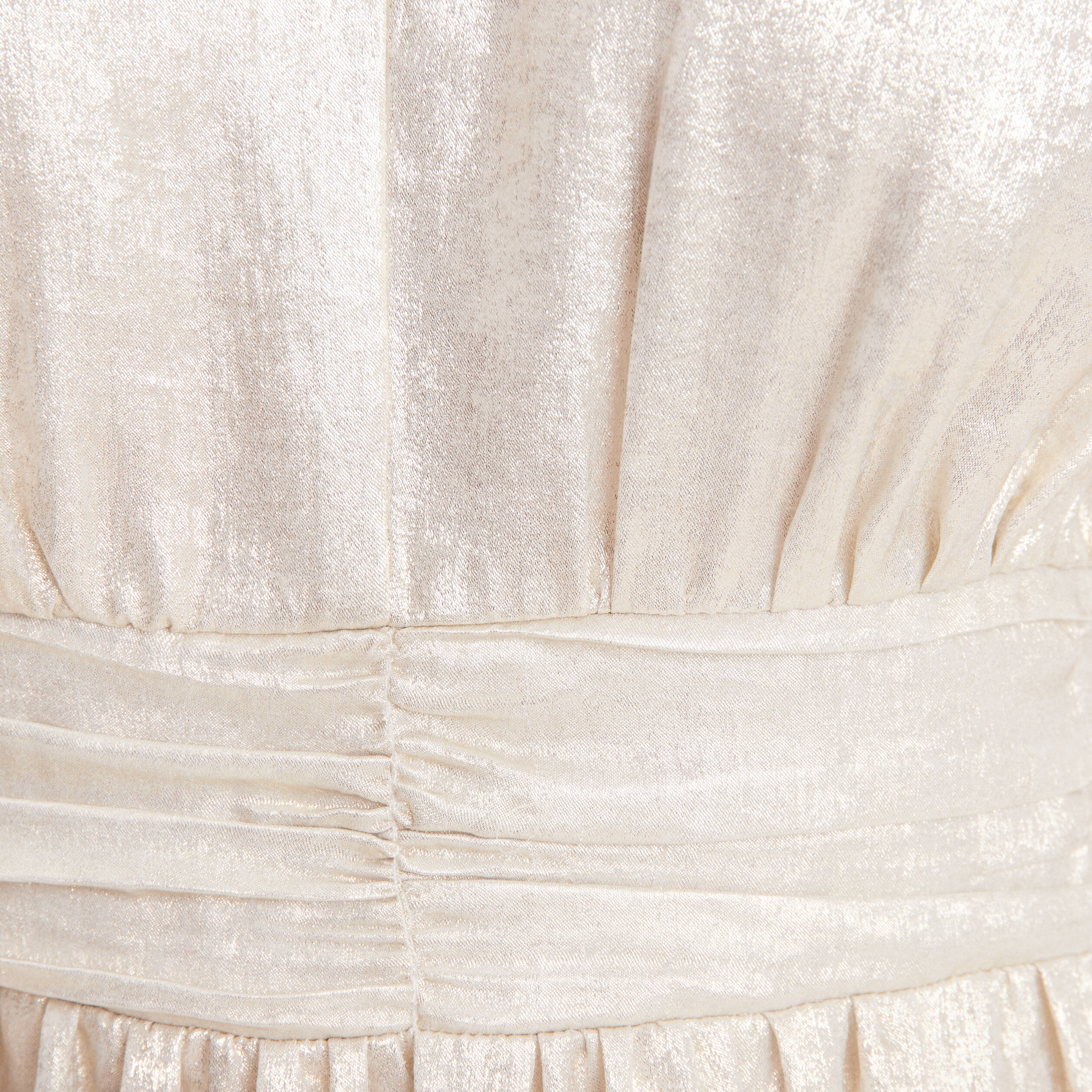 robe longue evasee metallisee couleur or femme Robe longue évasée métallisée couleur or femme