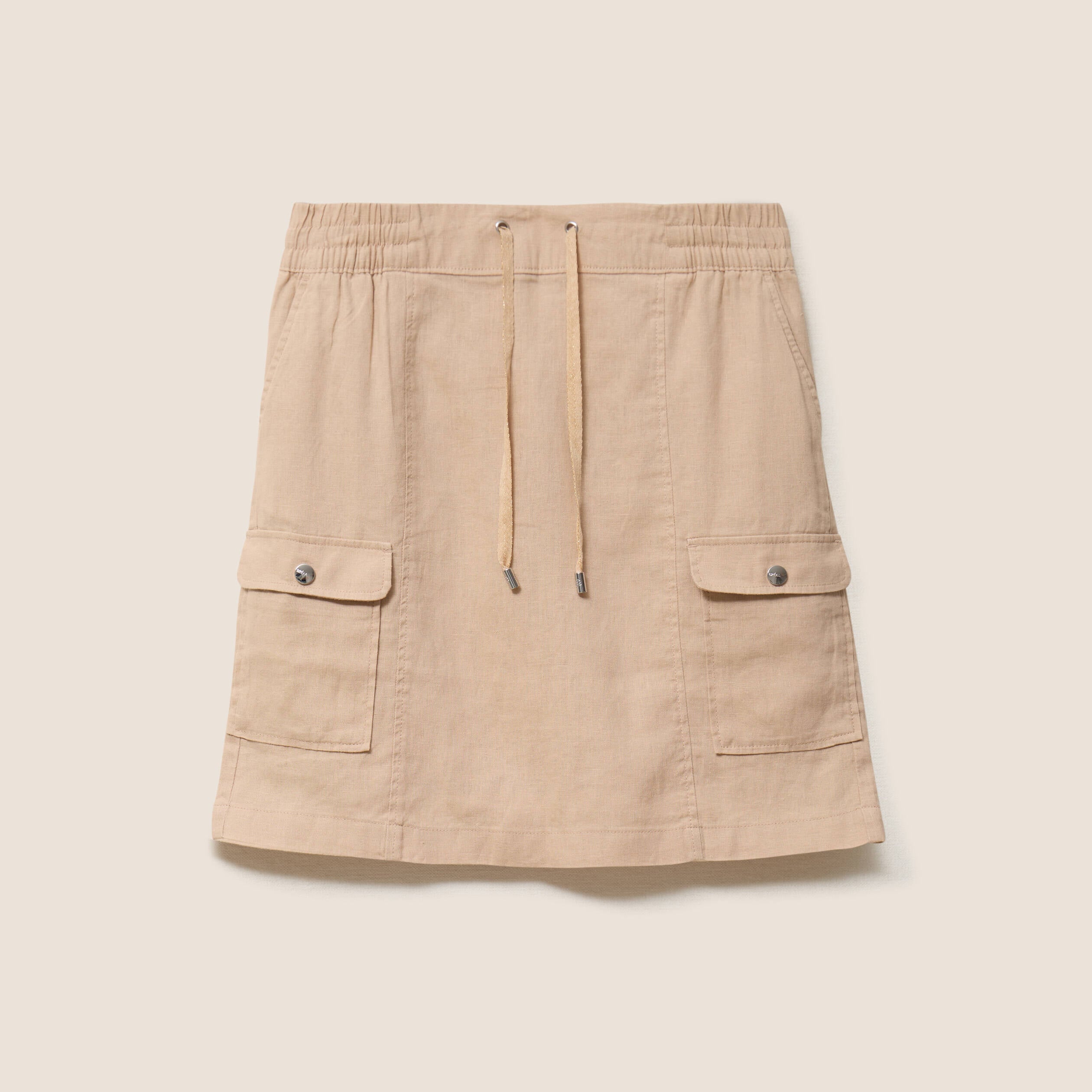 Jupe standard aspect lin sable femme