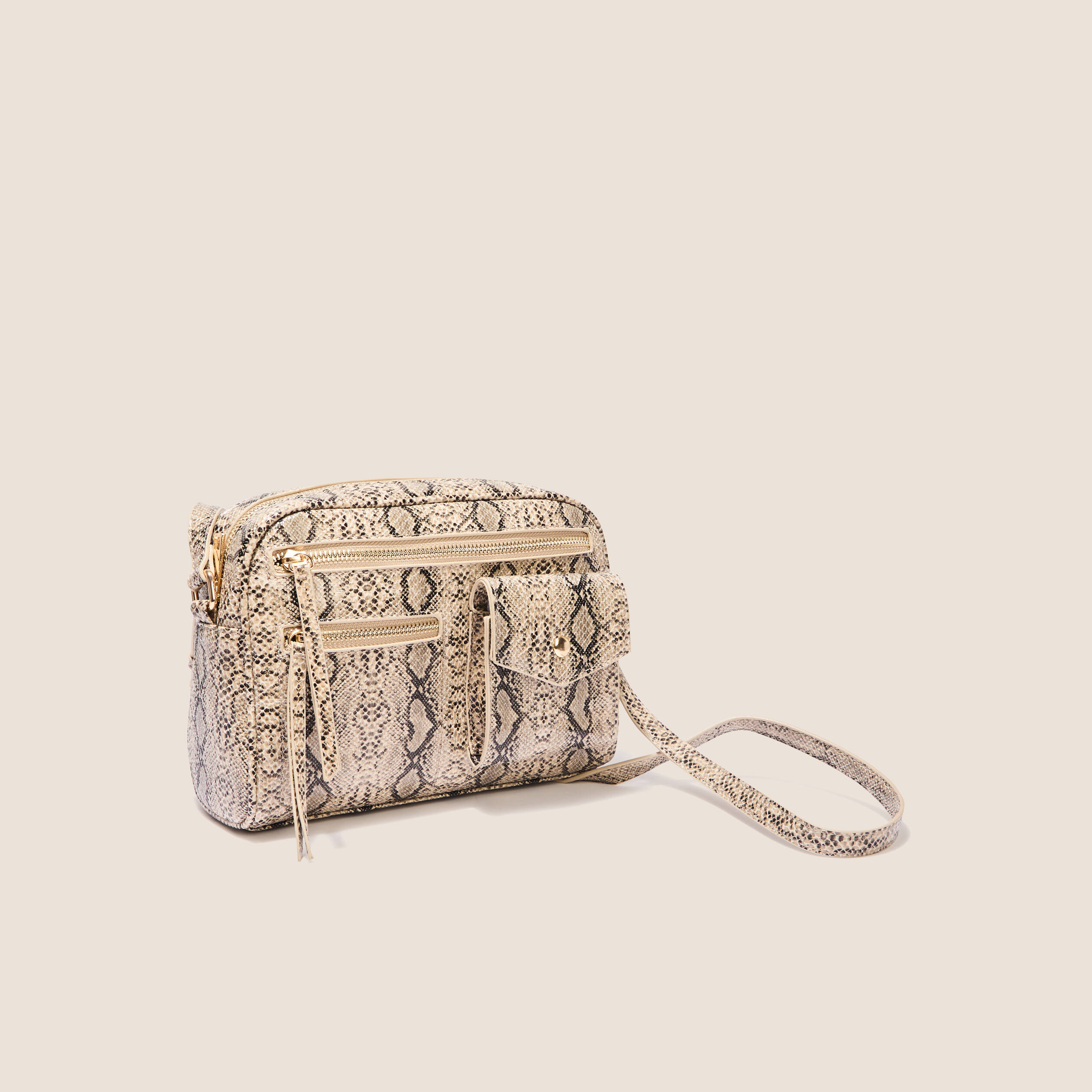 Sac en bandoulière beige femme