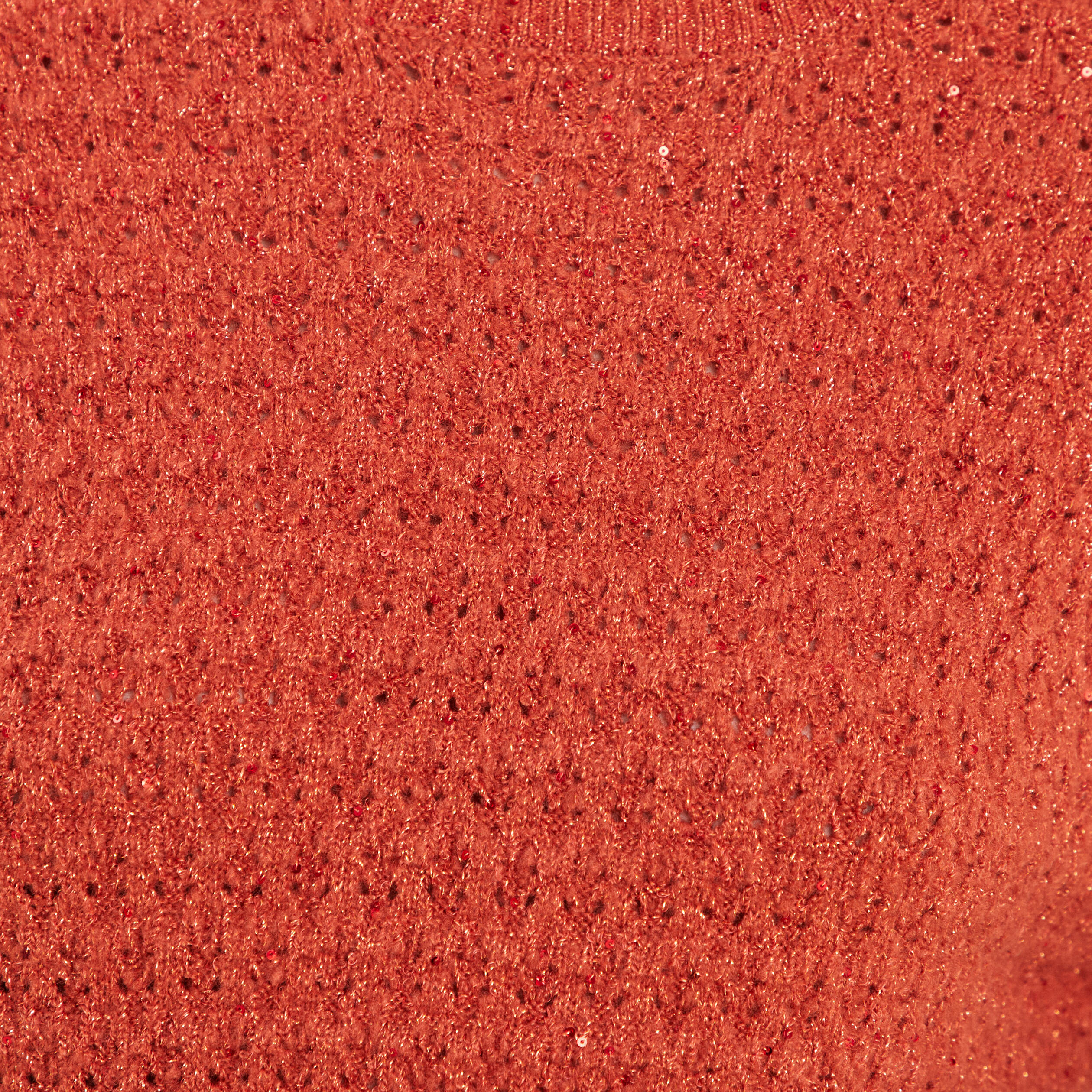 Pull manches longues sequins vieux rose femme