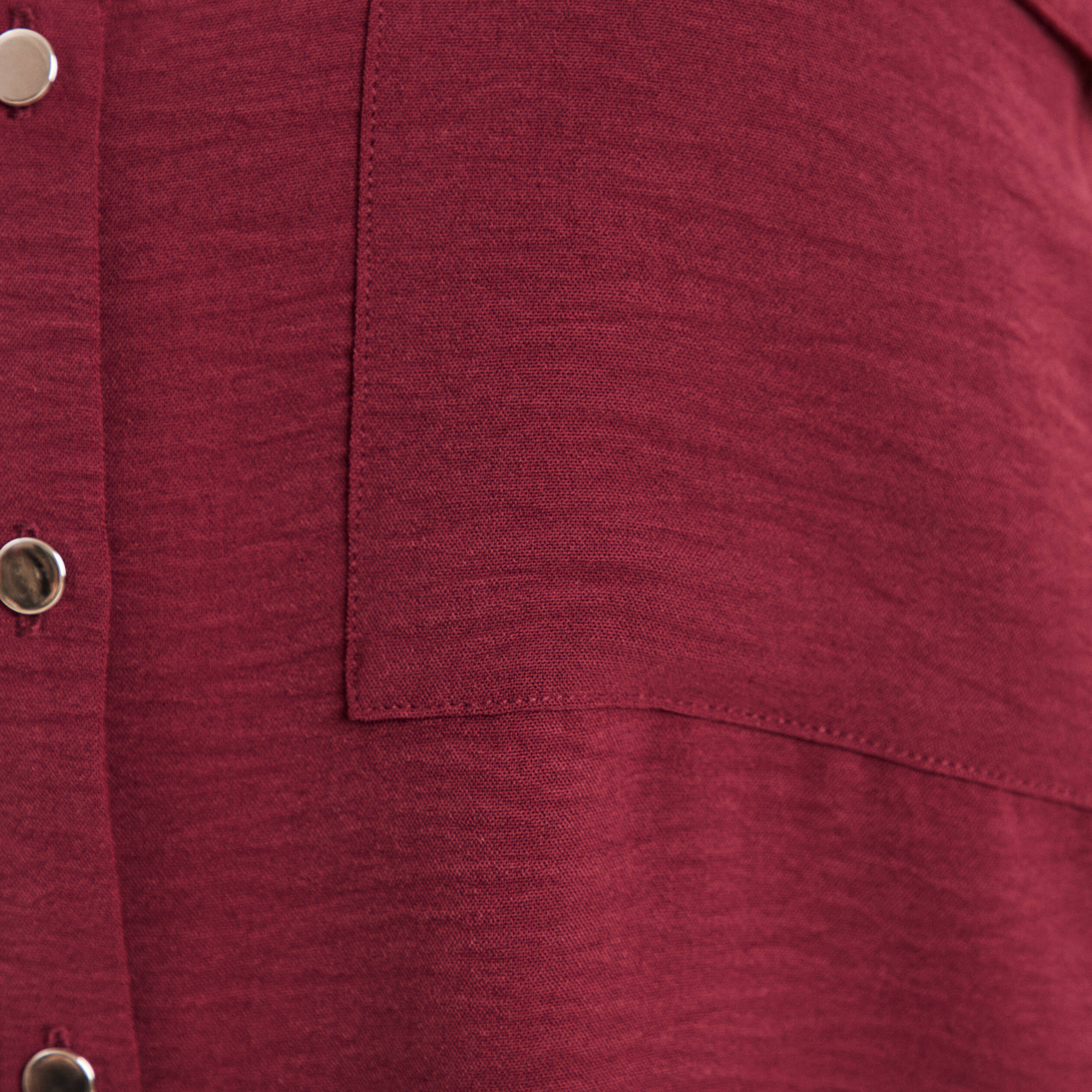 Chemise manches longues bordeaux femme