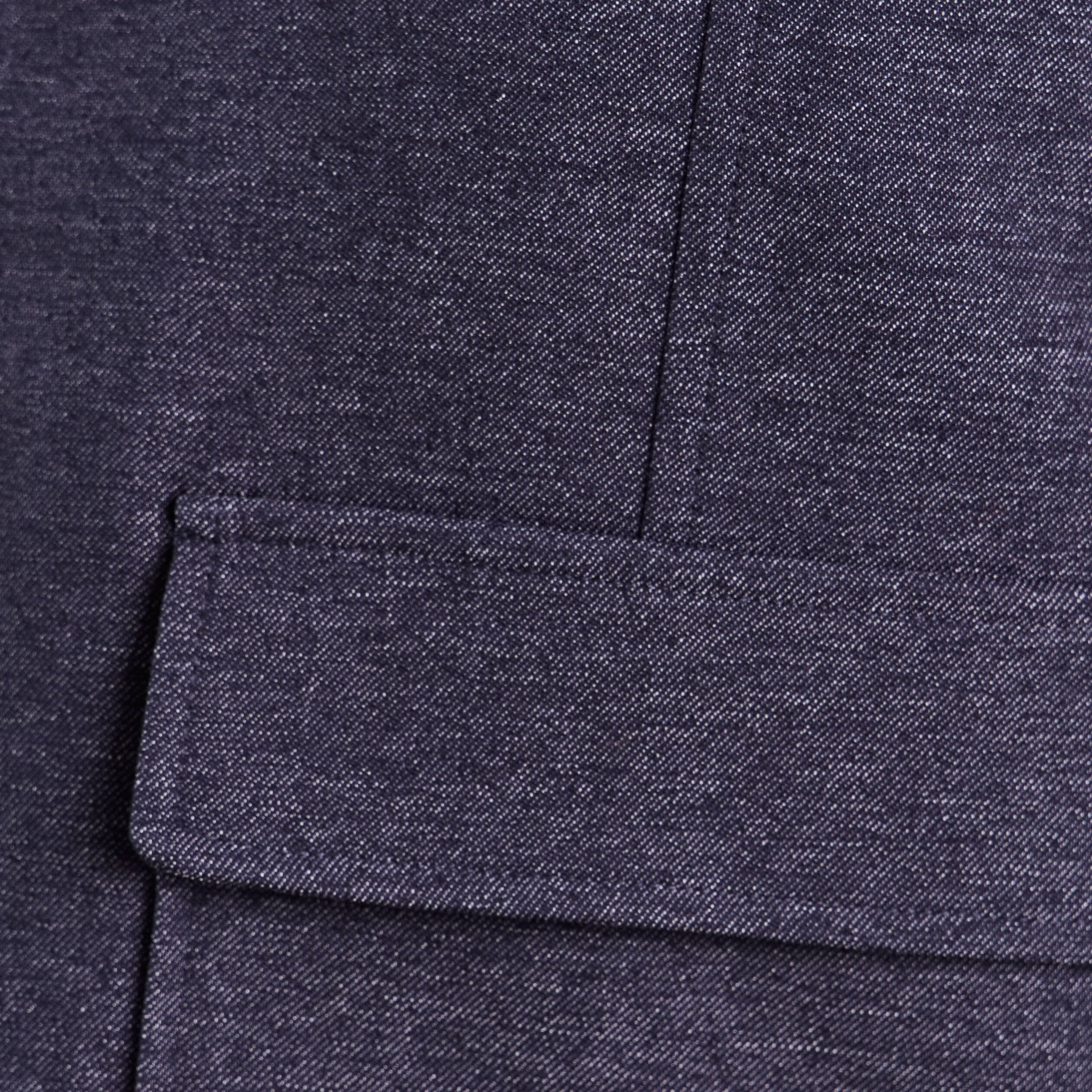 Veste courte droite en jean doubl&eacute;e denim brut femme