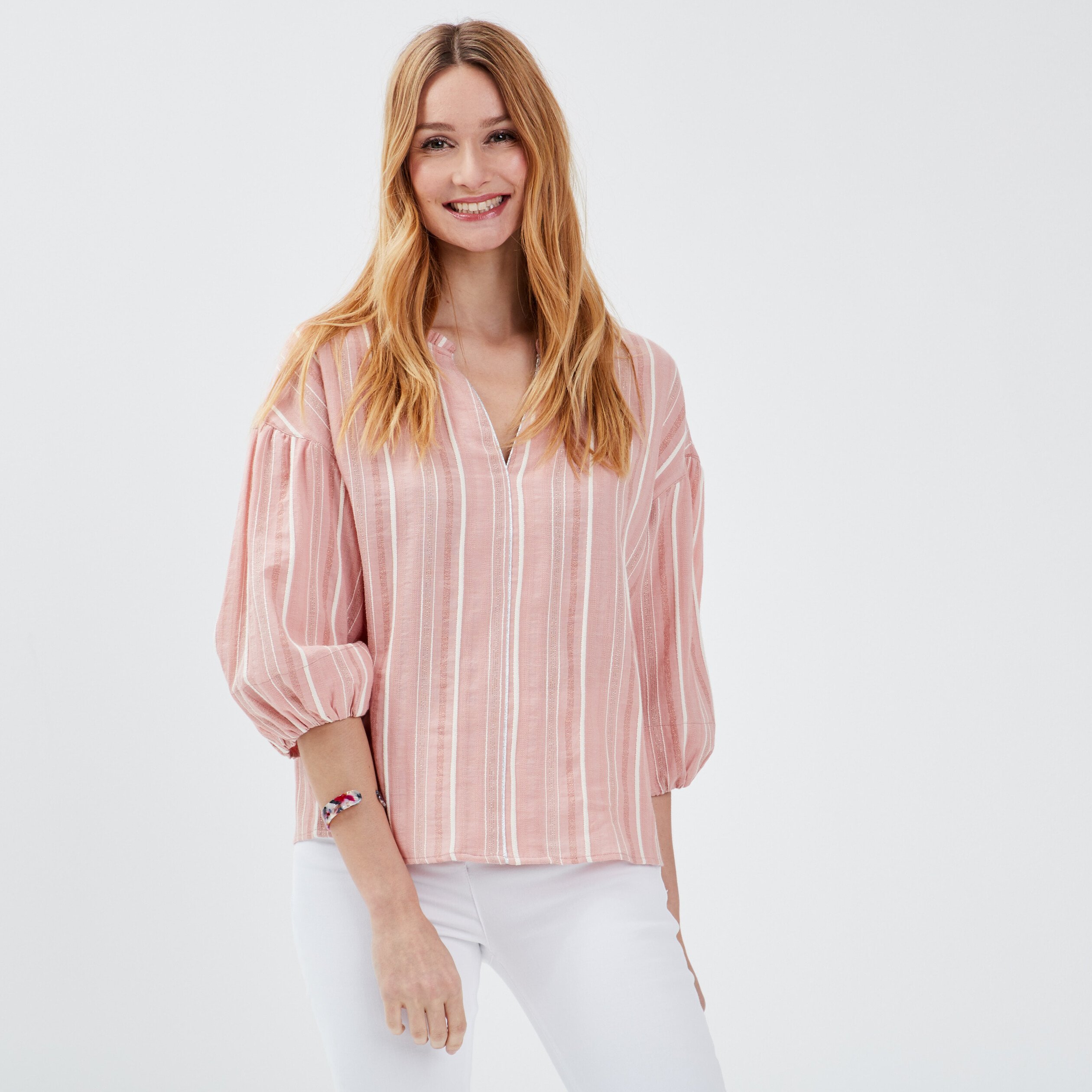 Blouse femme online rose poudré