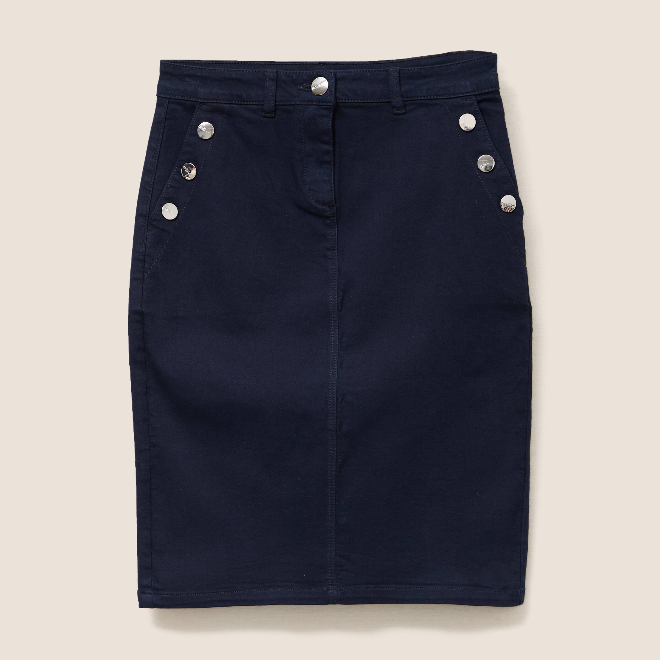 jupe droite longueur genou bleu fonce femme Jupe droite longueur genou bleu foncé femme