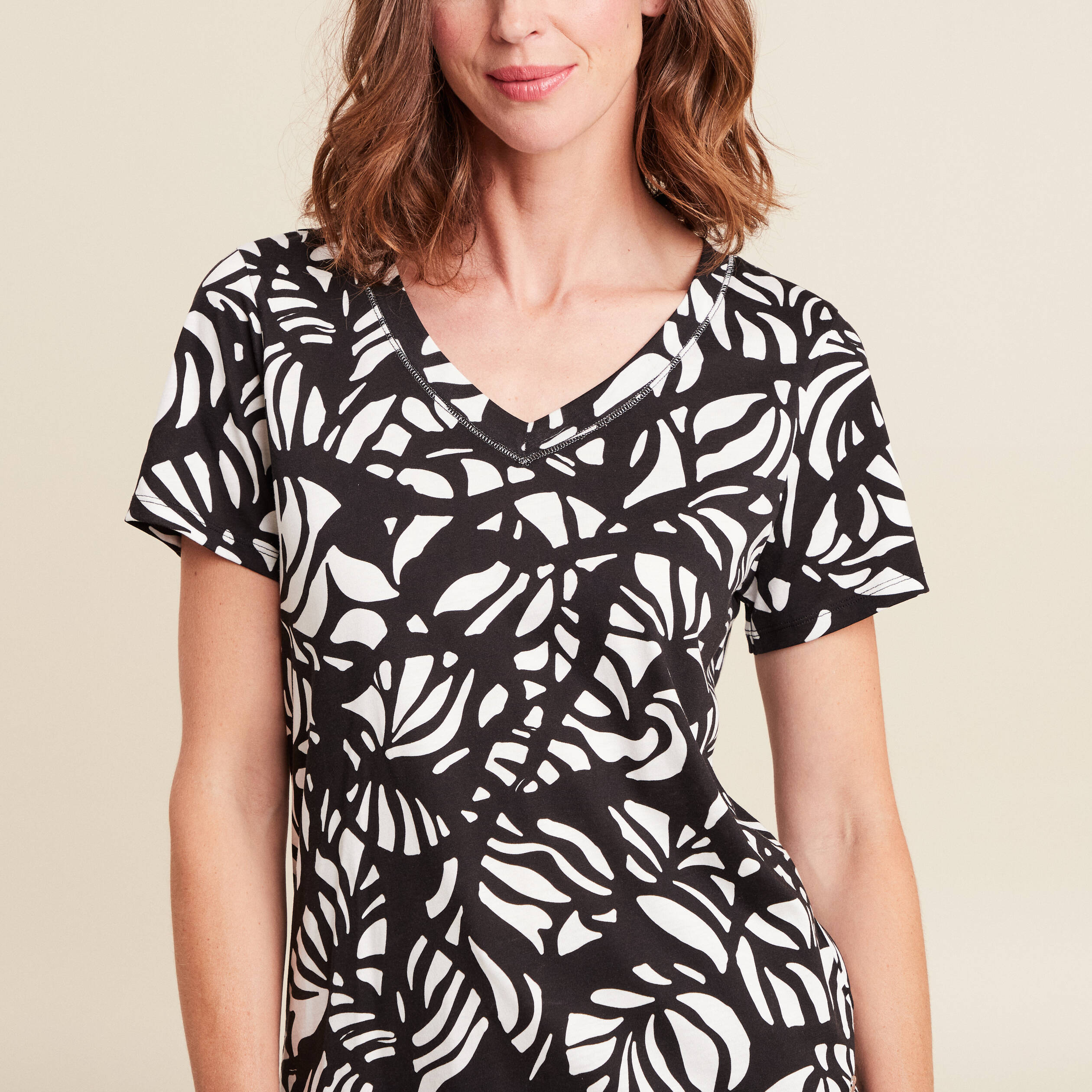 T-shirt manches courtes noir femme