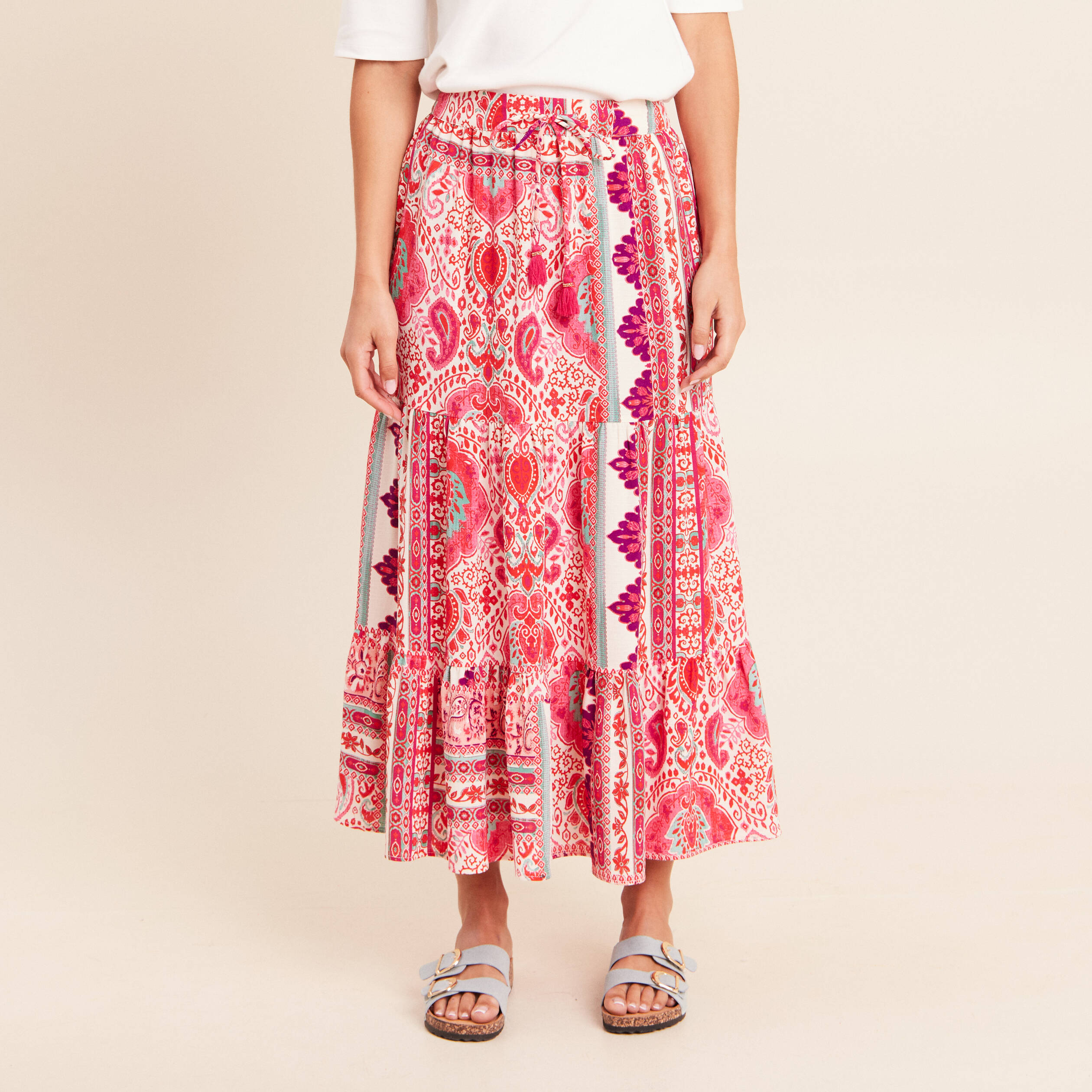Jupe taille standard rose femme