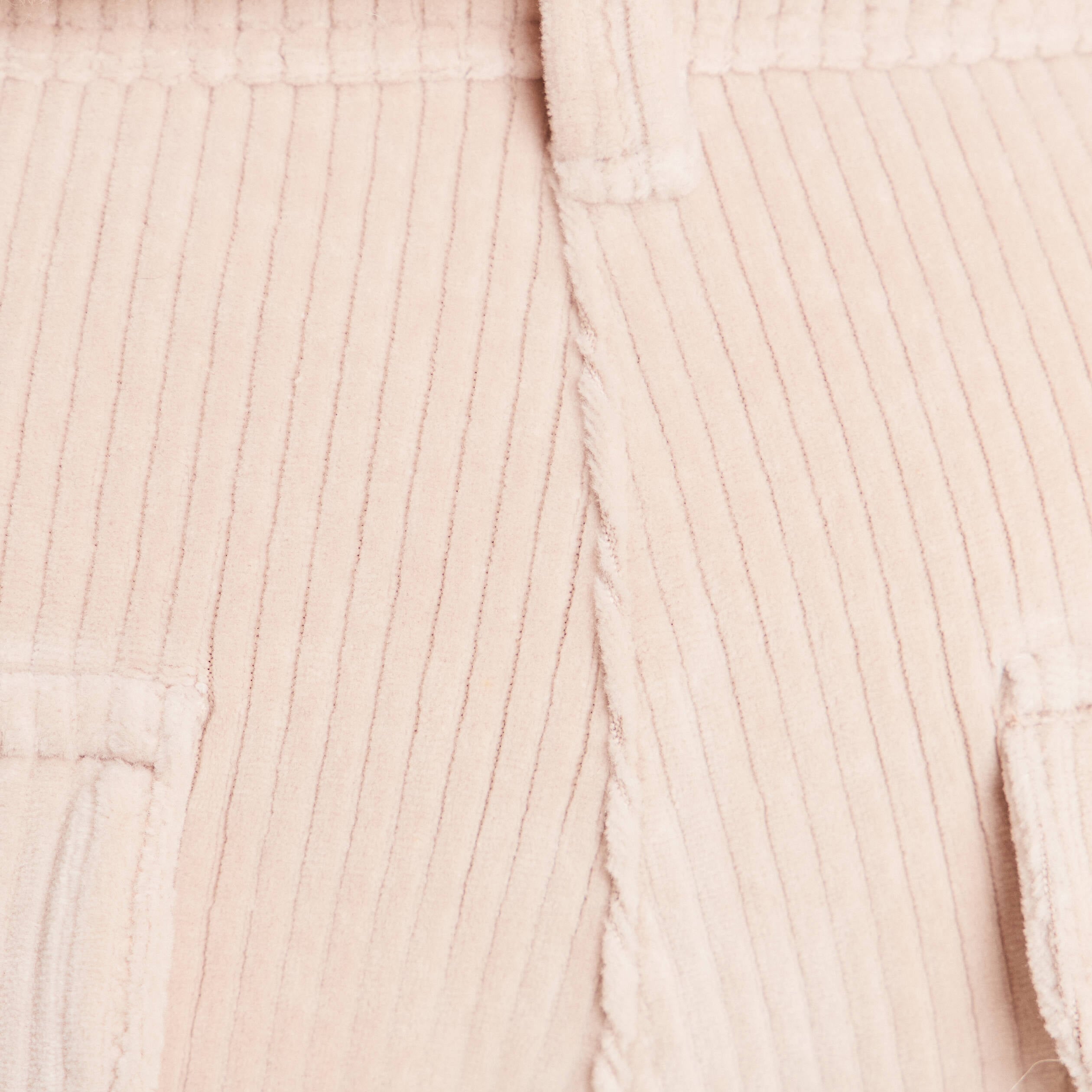 Pantalon boyfriend 7/8&egrave;me velours sable femme