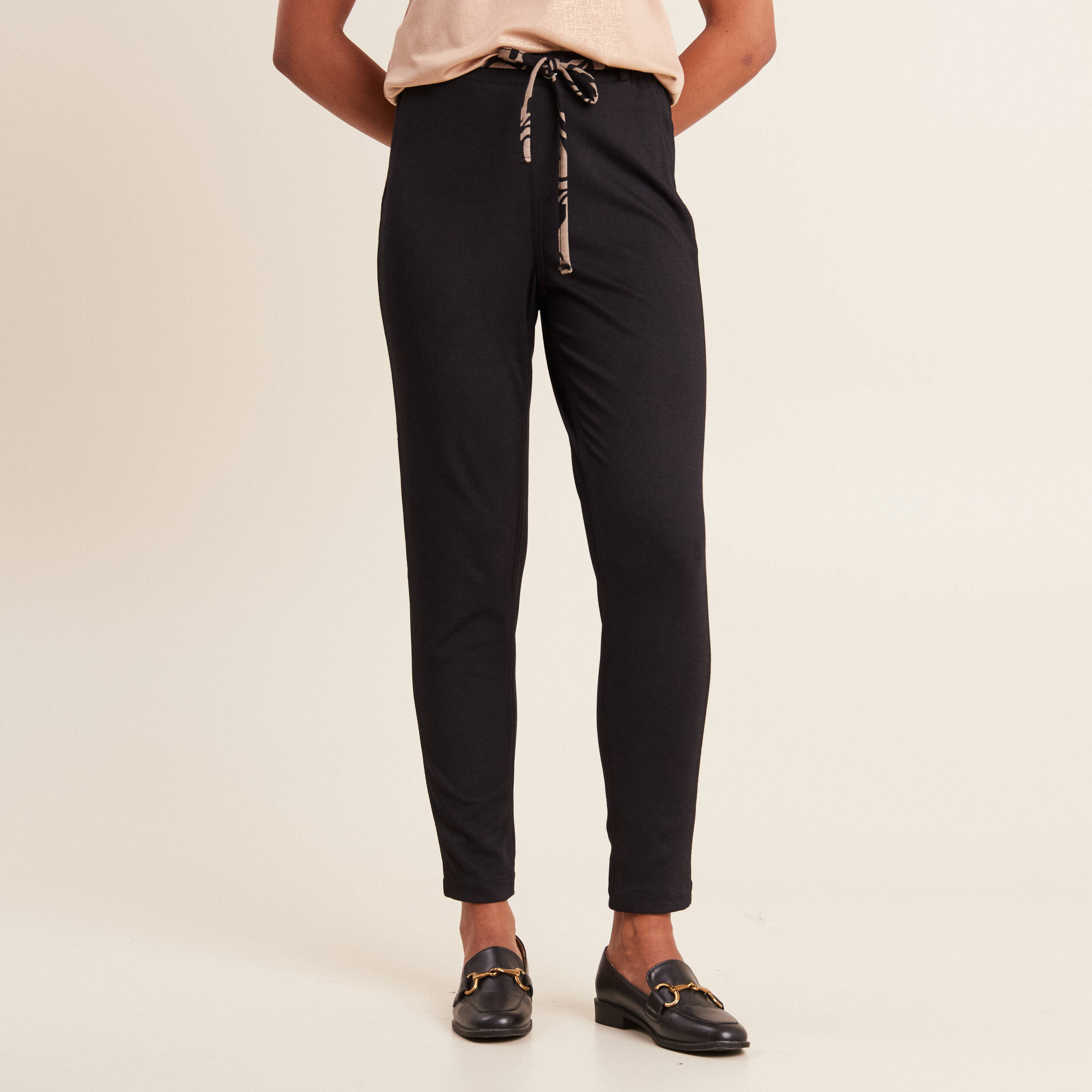 Pantalon jogging réversible noir femme