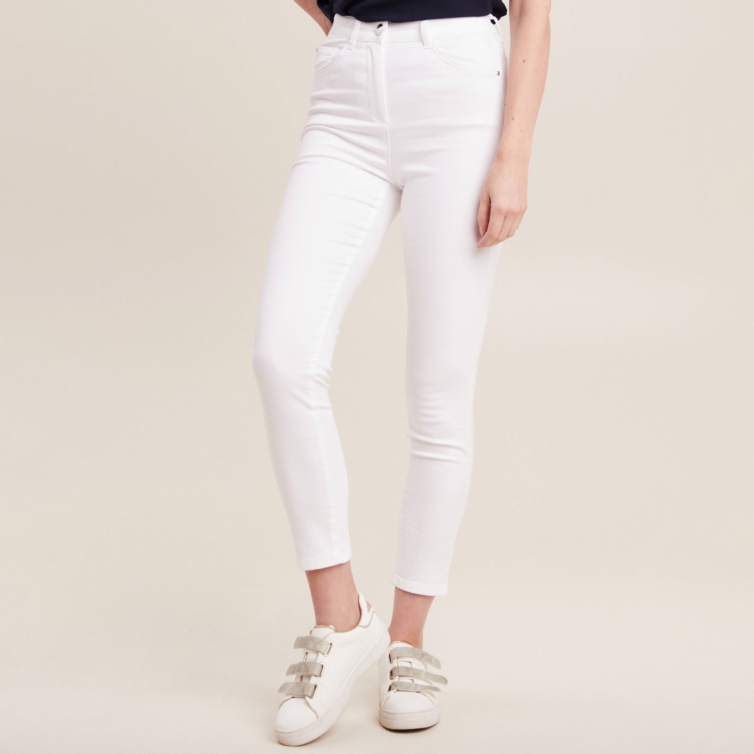 Pantalon magique Le L&eacute;ger coupe ajust&eacute;e blanc femme