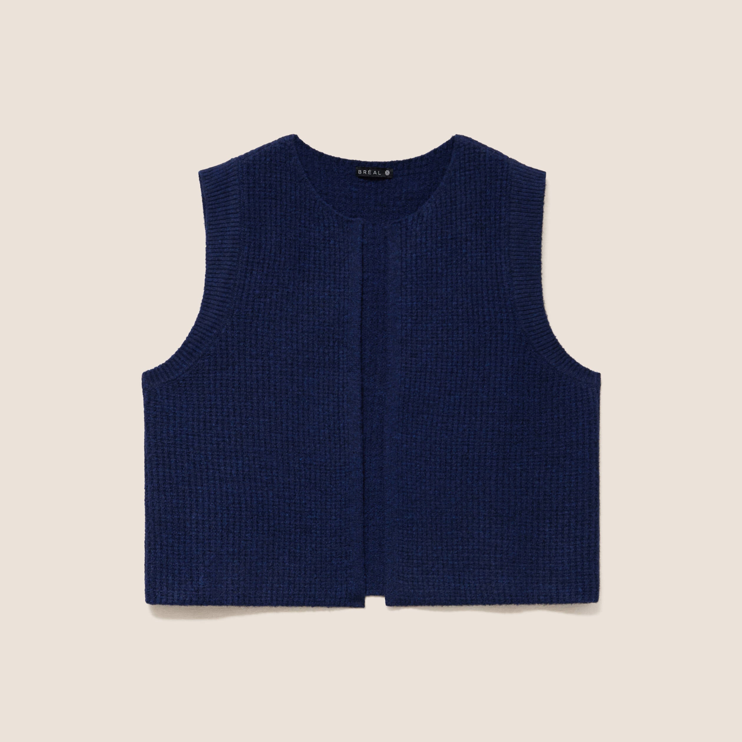 Gilet sans manches bleu marine femme