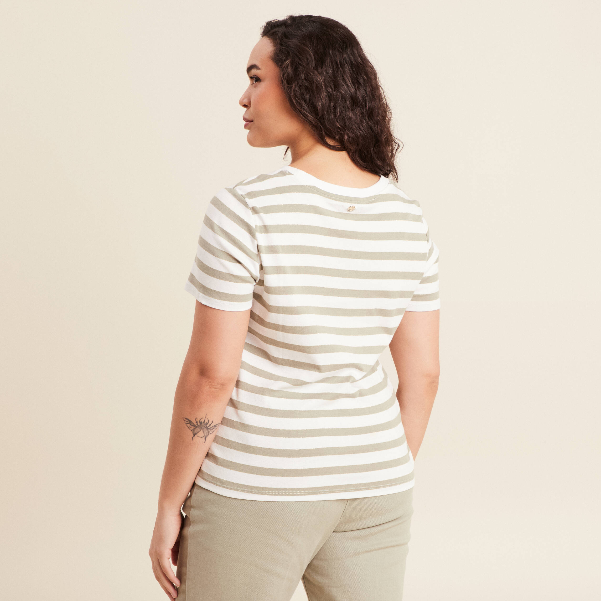 T-shirt manches courtes vert femme