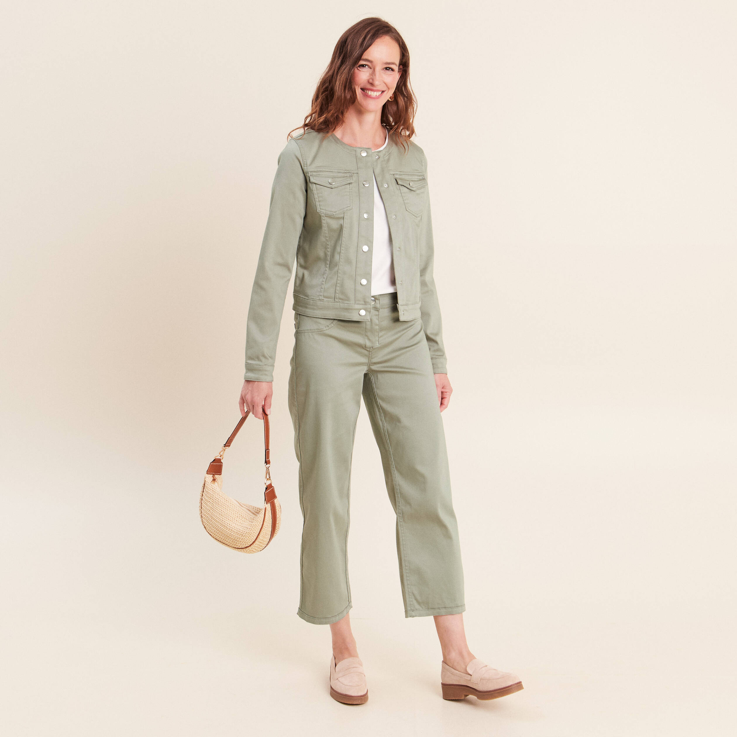 Veste cintr&eacute;e r&eacute;versible manches longues gris femme